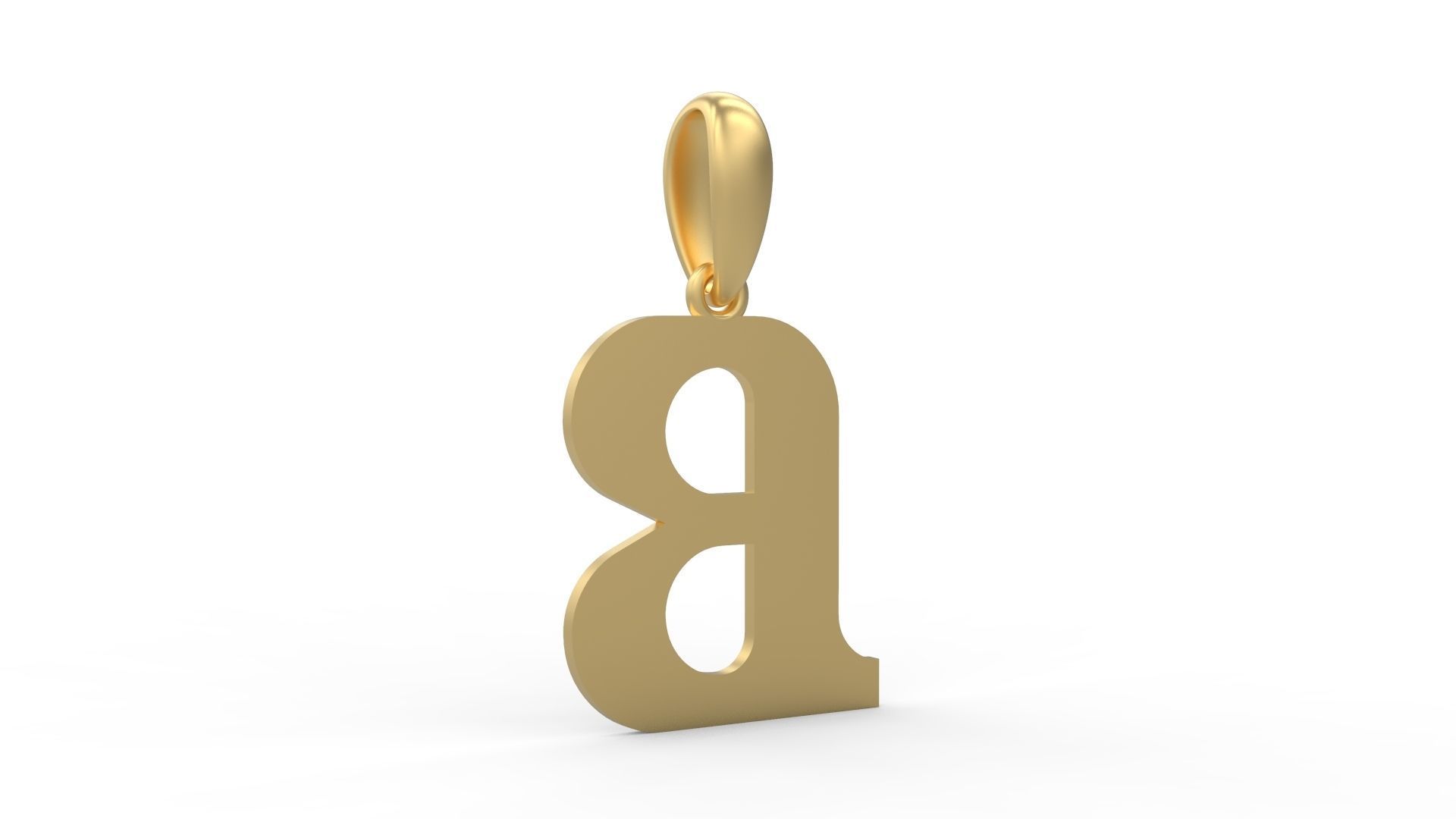 Initial Letters Pendant Cempaka Reguler B 3D print model_3