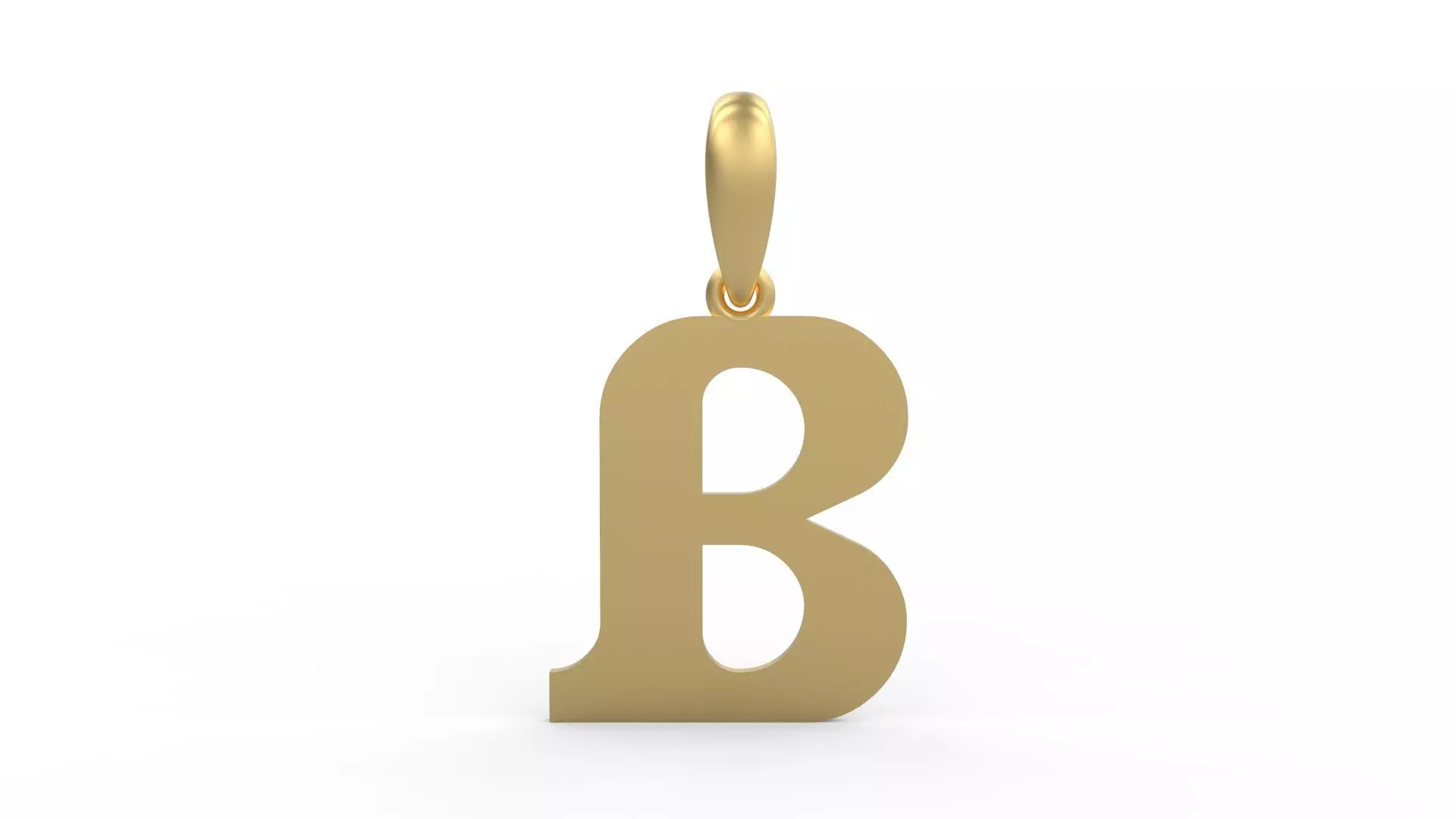 Initial Letters Pendant Cempaka Reguler B 3D print model_0
