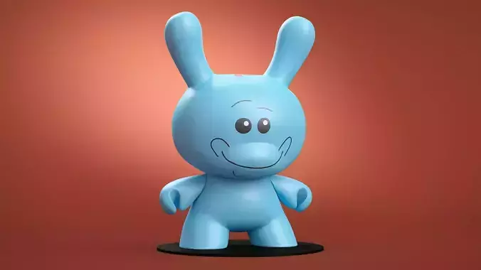 Kidrobot Rick and Morty Mr Meseeks 8 inch Dunny 3D model