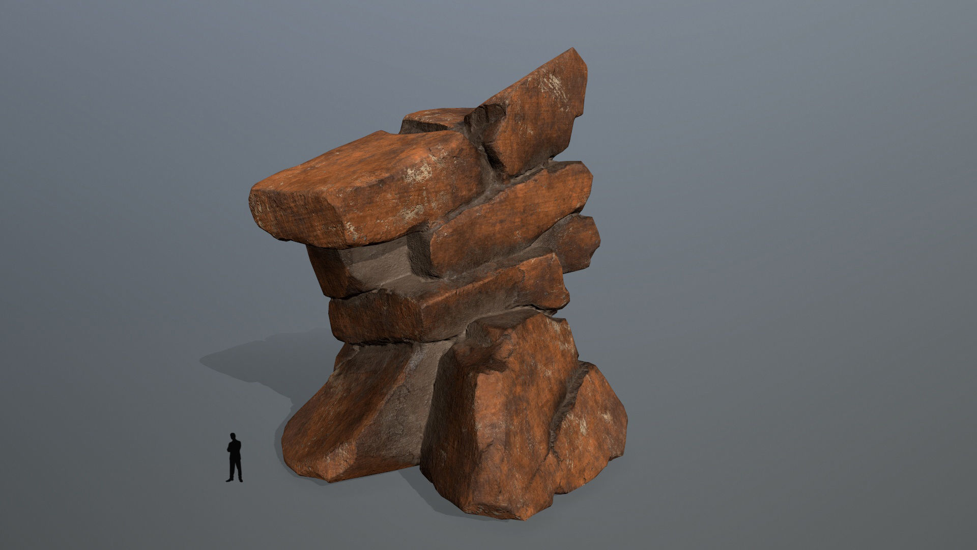 desert rocks  Low-poly 3D model_3