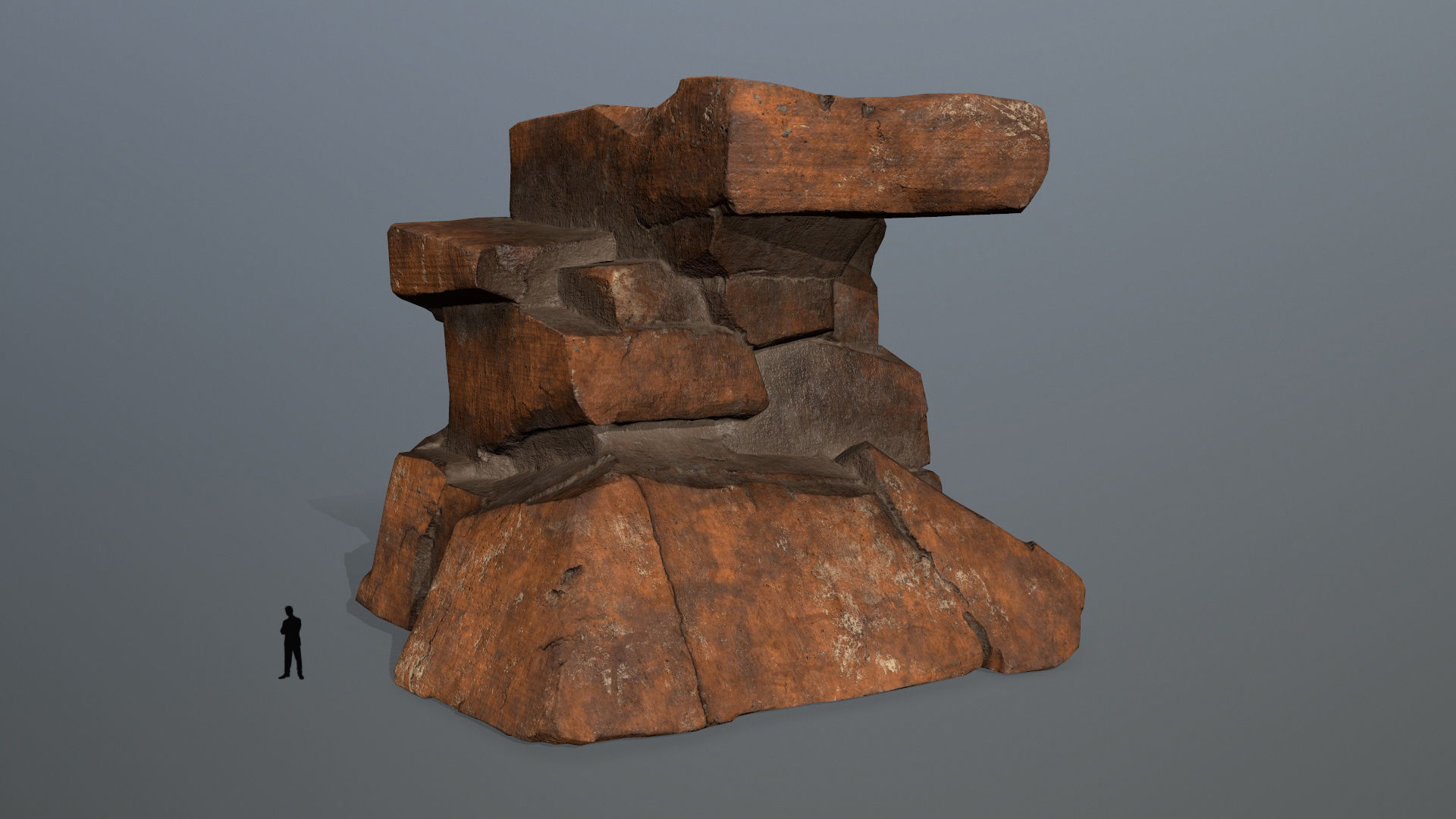desert rocks  Low-poly 3D model_2