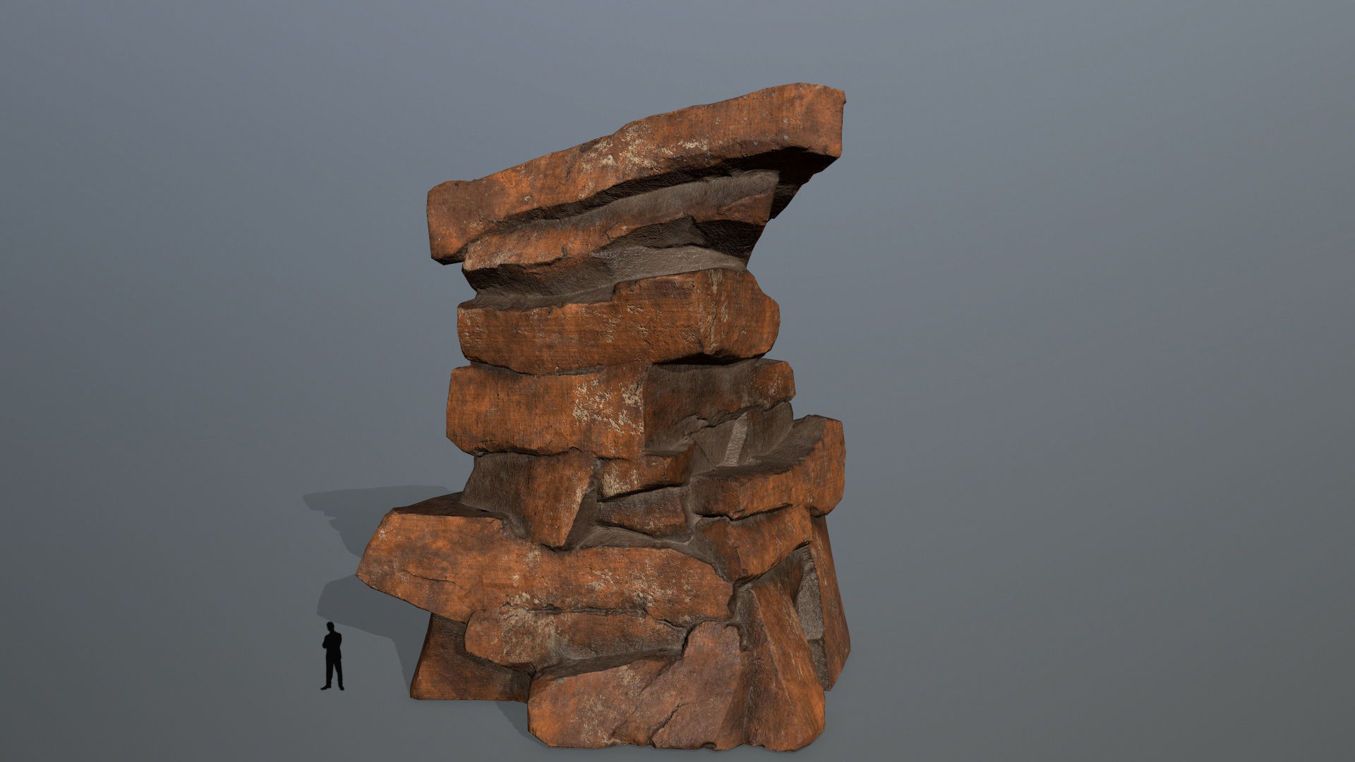 desert rocks  Low-poly 3D model_1