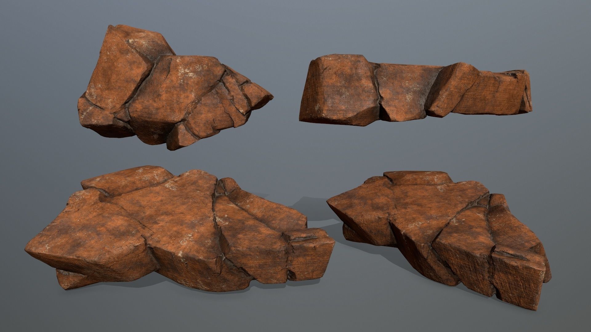 desert rocks  Low-poly 3D model_18