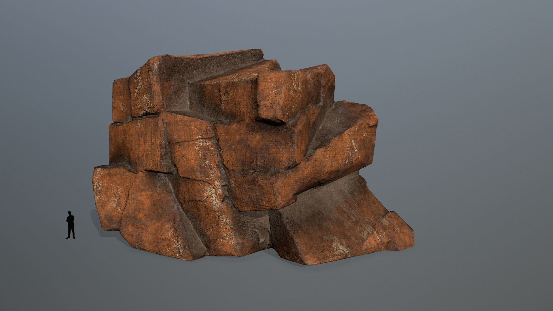desert rocks  Low-poly 3D model_9