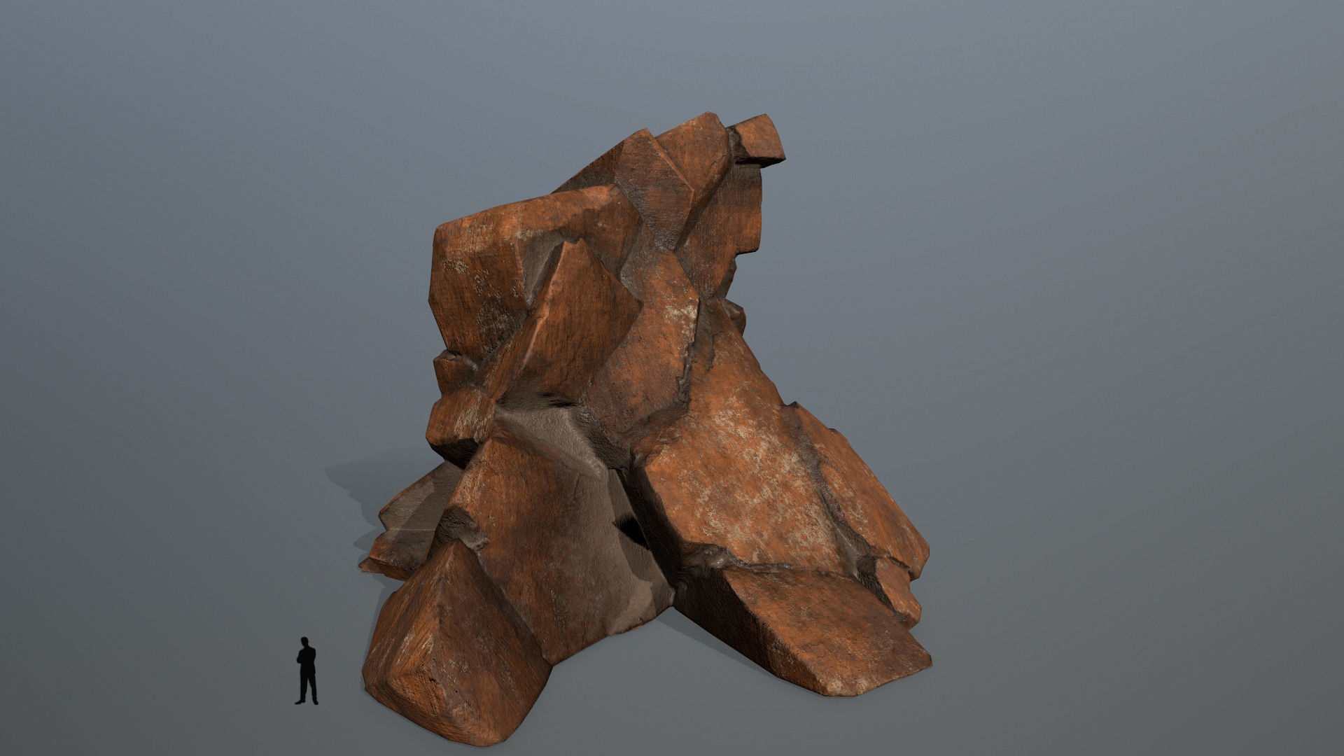 desert rocks  Low-poly 3D model_6