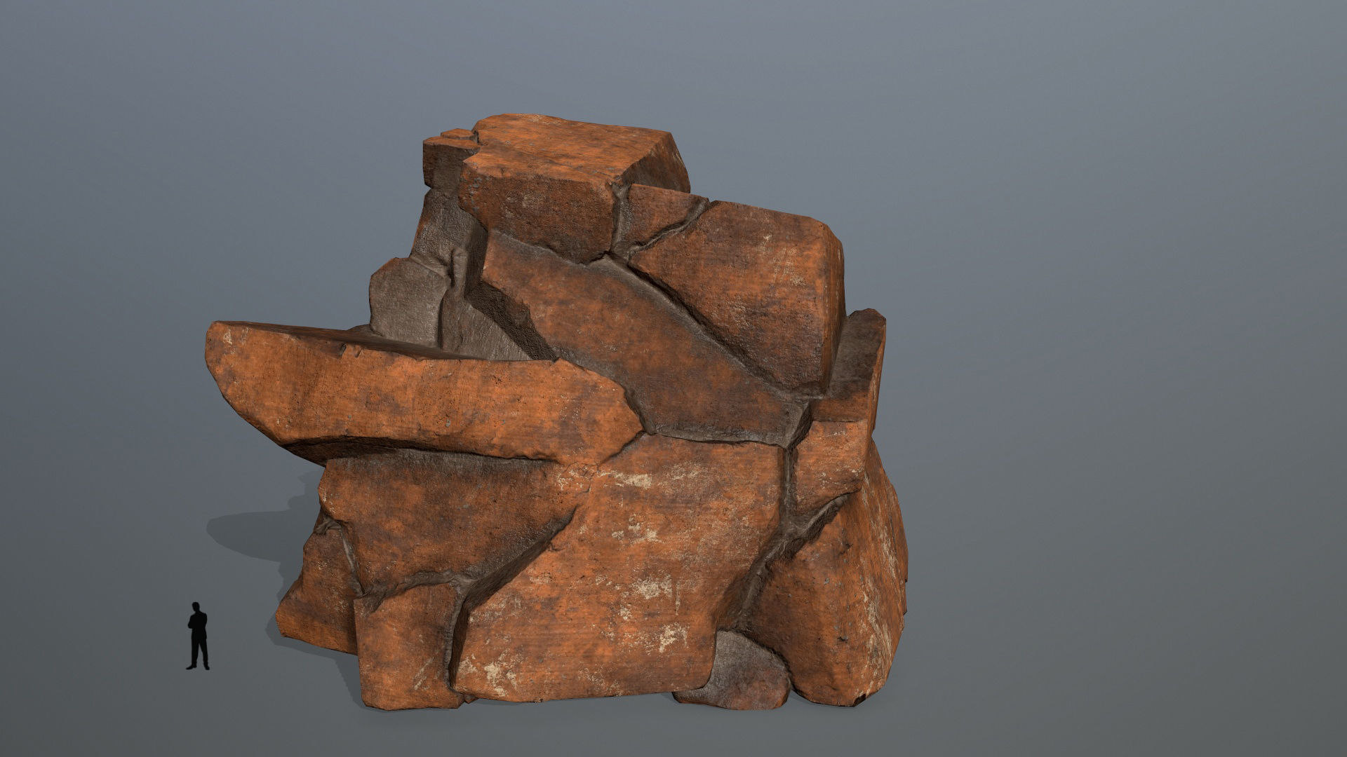 desert rocks  Low-poly 3D model_4