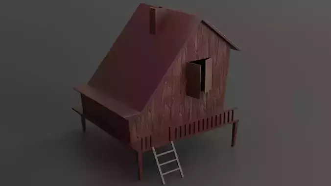 High Quality  Cartoon House 3D modeling 