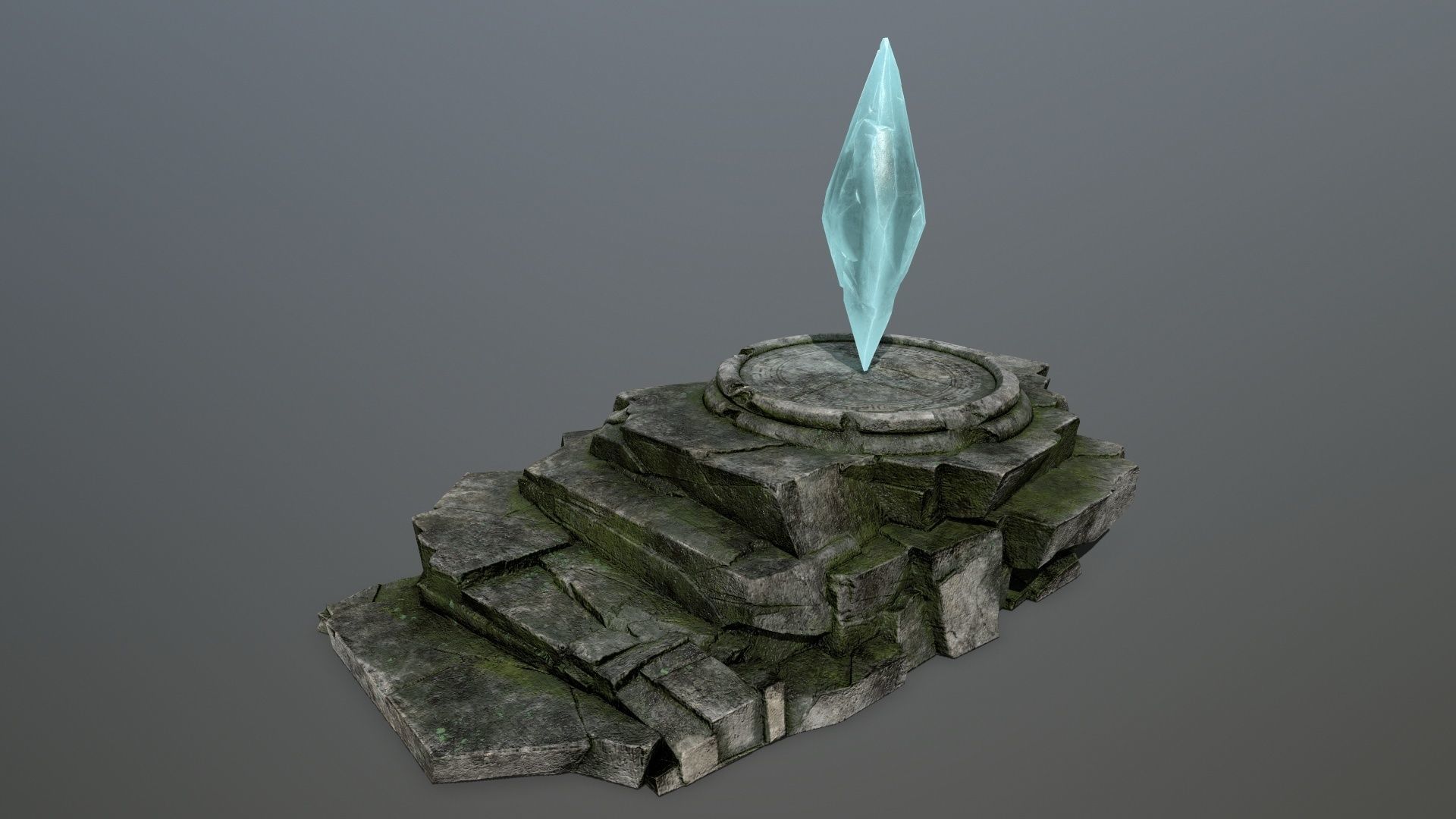 Crystal Ruin Gate Low-poly 3D model_8
