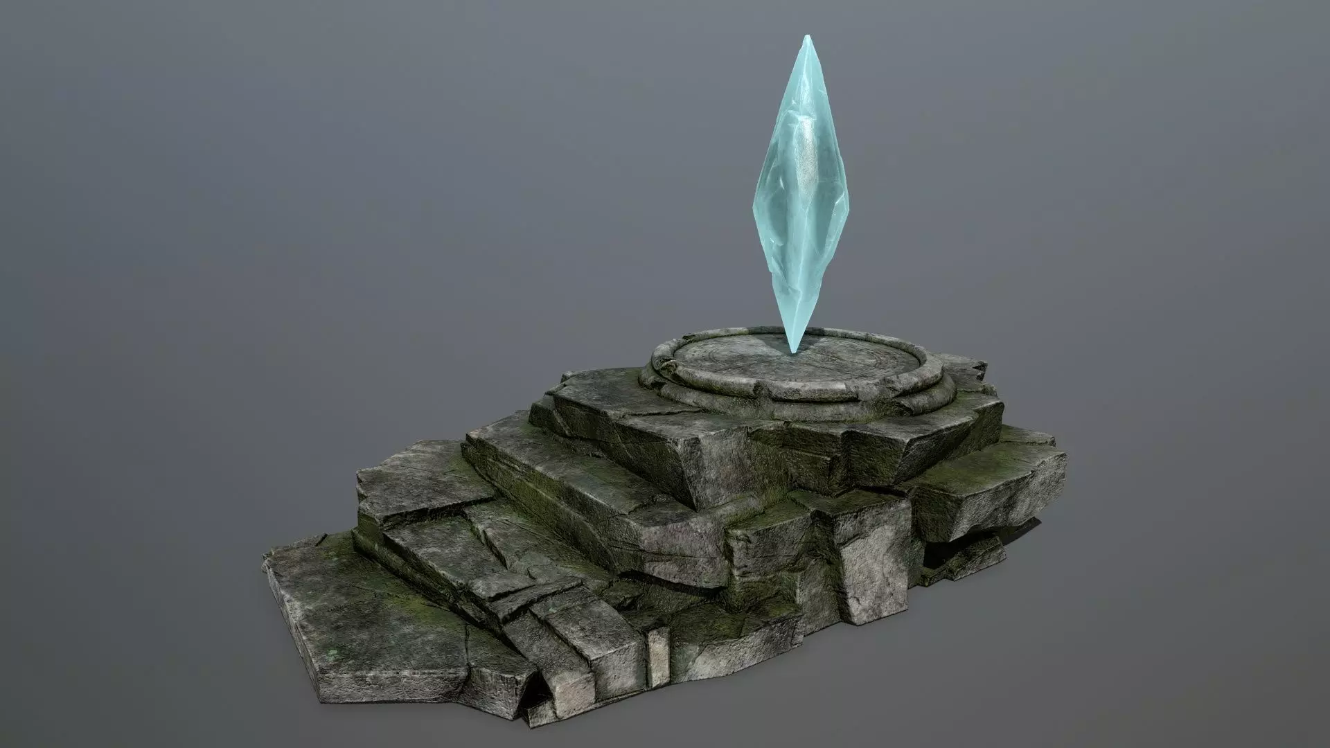 Crystal Ruin Gate Low-poly 3D model_0
