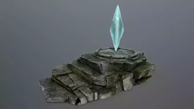 Crystal Ruin Gate Low-poly 3D model
