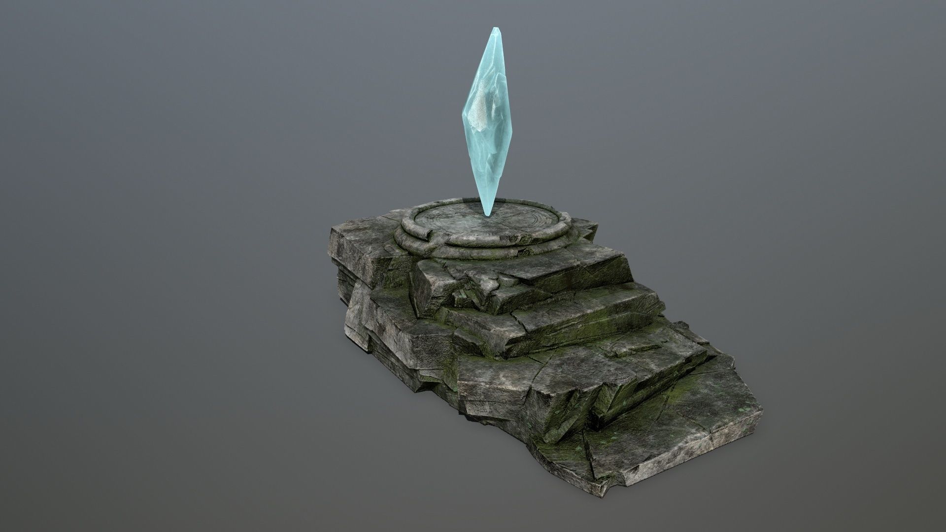 Crystal Ruin Gate Low-poly 3D model_3