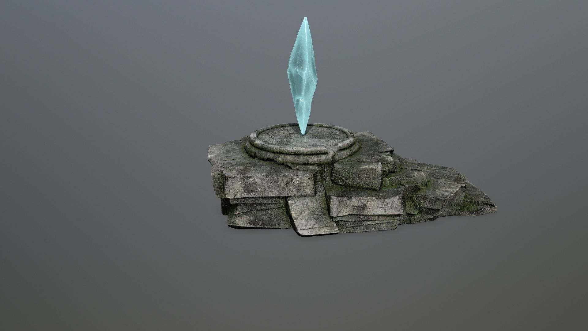 Crystal Ruin Gate Low-poly 3D model_4