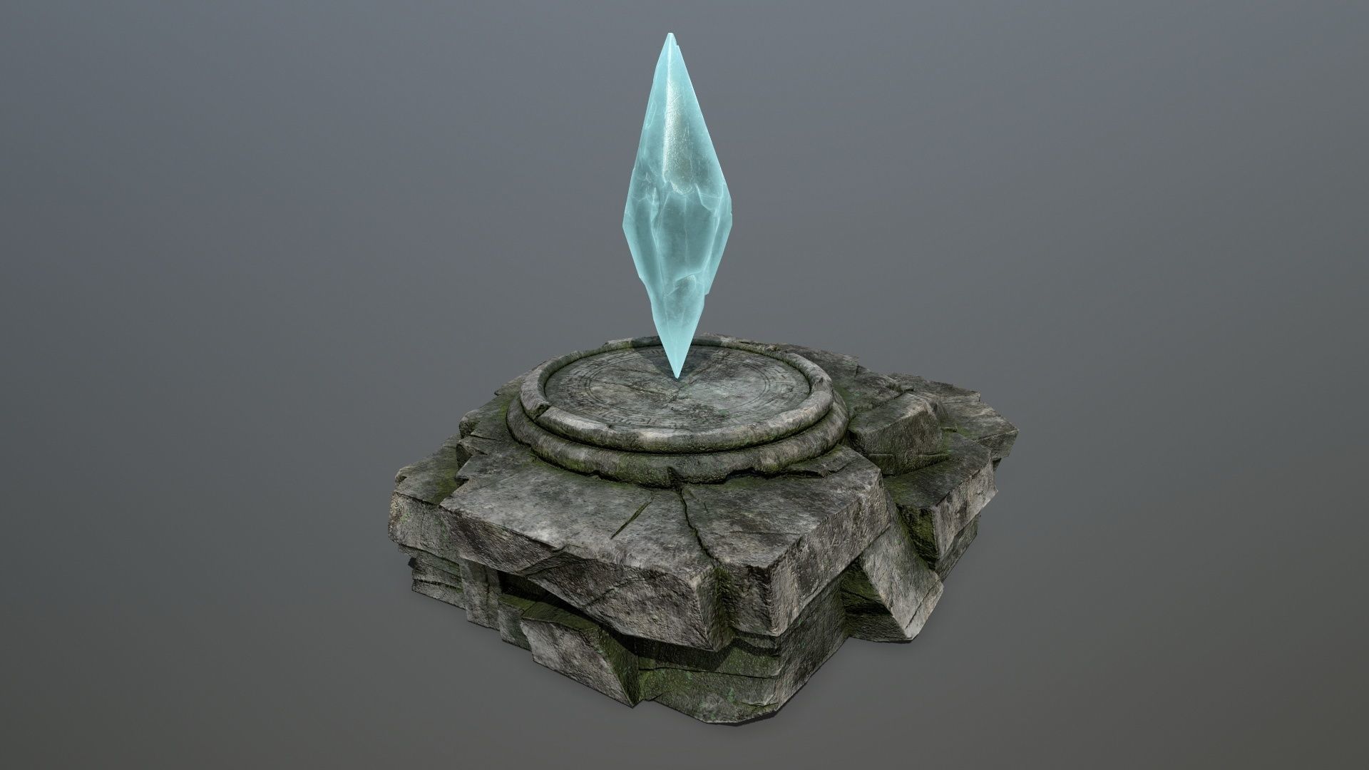 Crystal Ruin Gate Low-poly 3D model_5