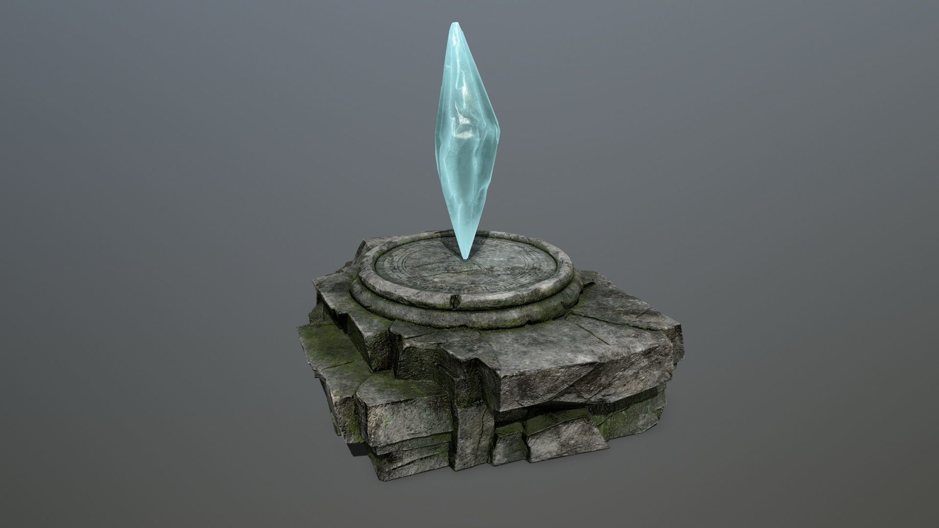 Crystal Ruin Gate Low-poly 3D model_6