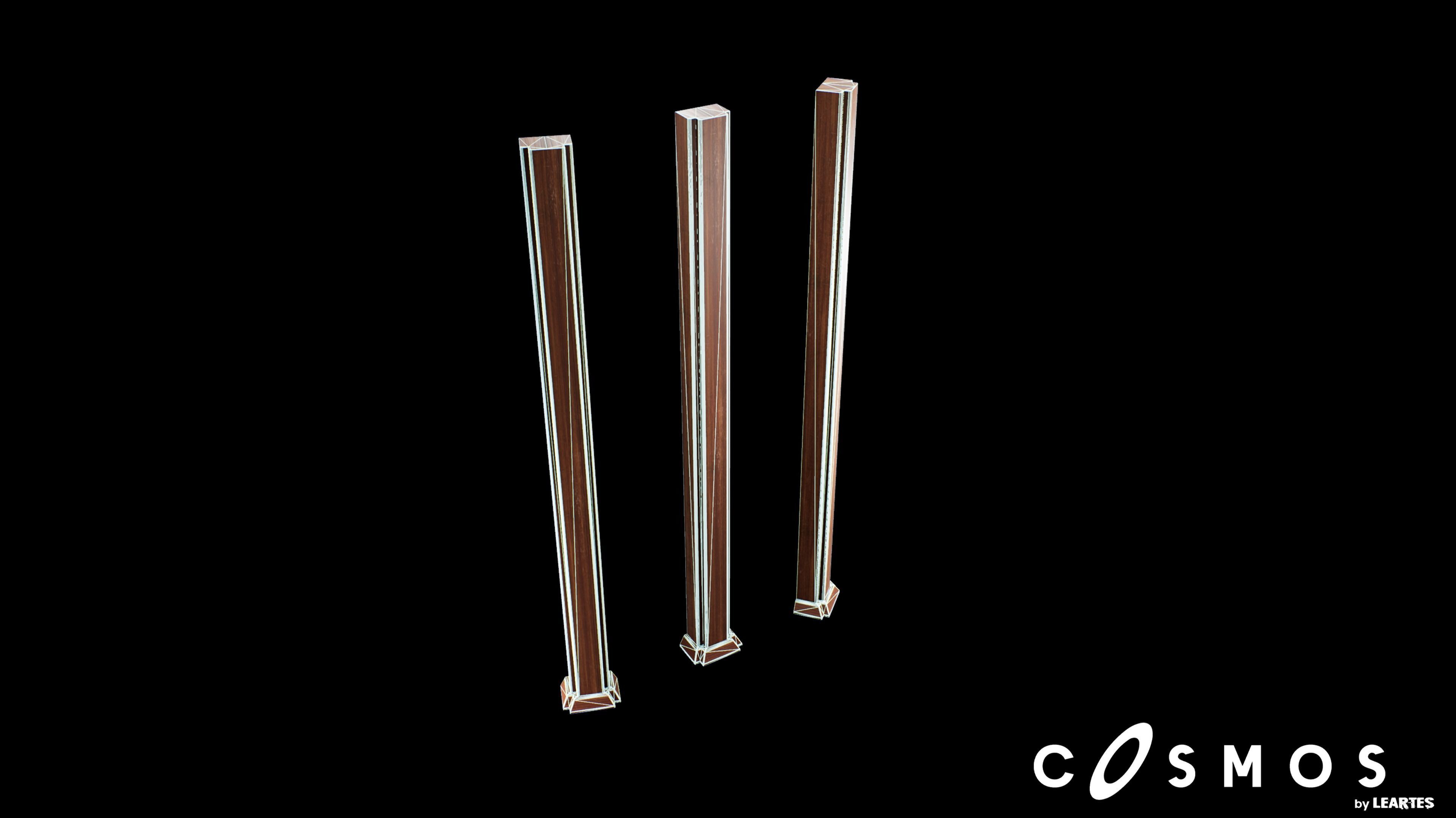 Vintage Module Interior Pillar Low-poly 3D model_2