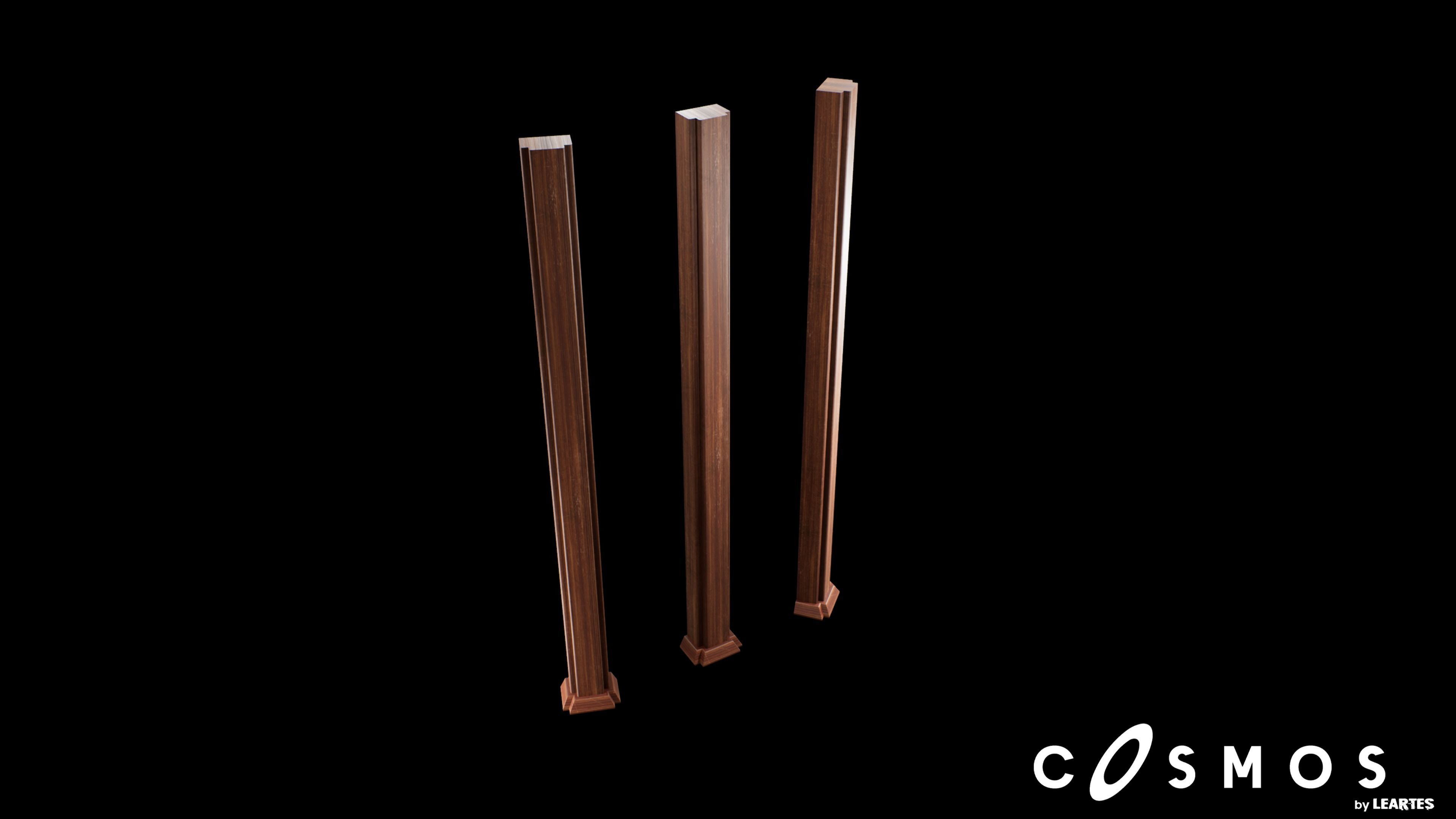 Vintage Module Interior Pillar Low-poly 3D model_1