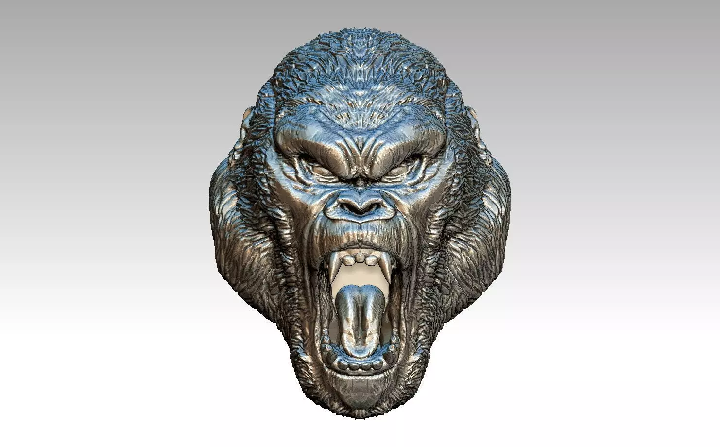 Angry chief boss animal ring 3D print model