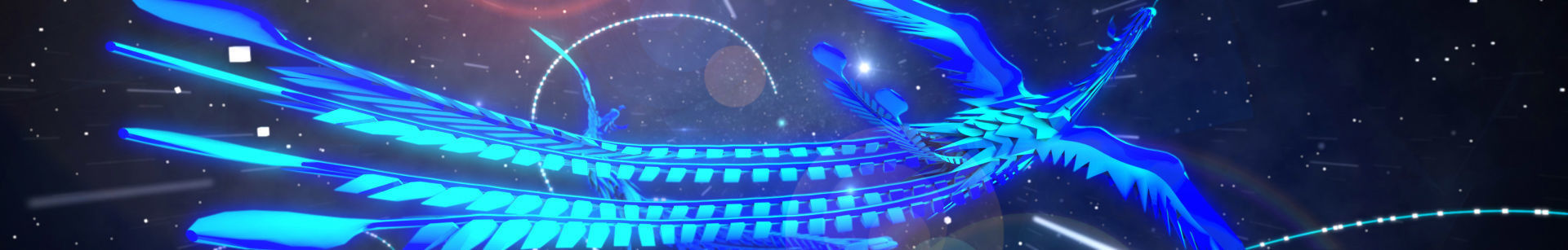 Ice blue phoenix phoenix blue demon ji dance scene 3D model_1