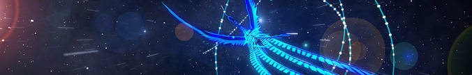 Ice blue phoenix phoenix blue demon ji dance scene 3D model