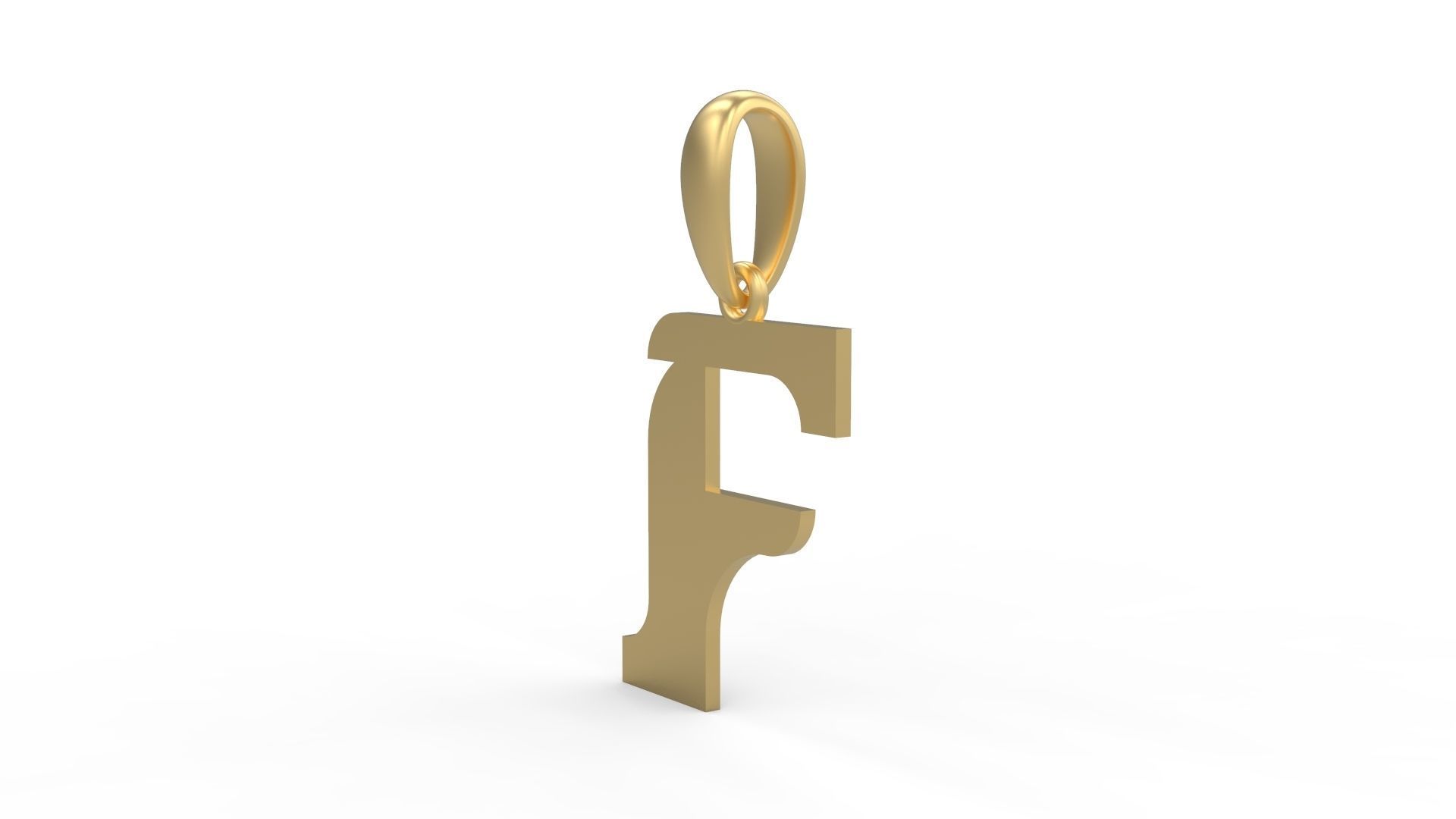 Initial Letters Pendant Cempaka Reguler F 3D print model_1