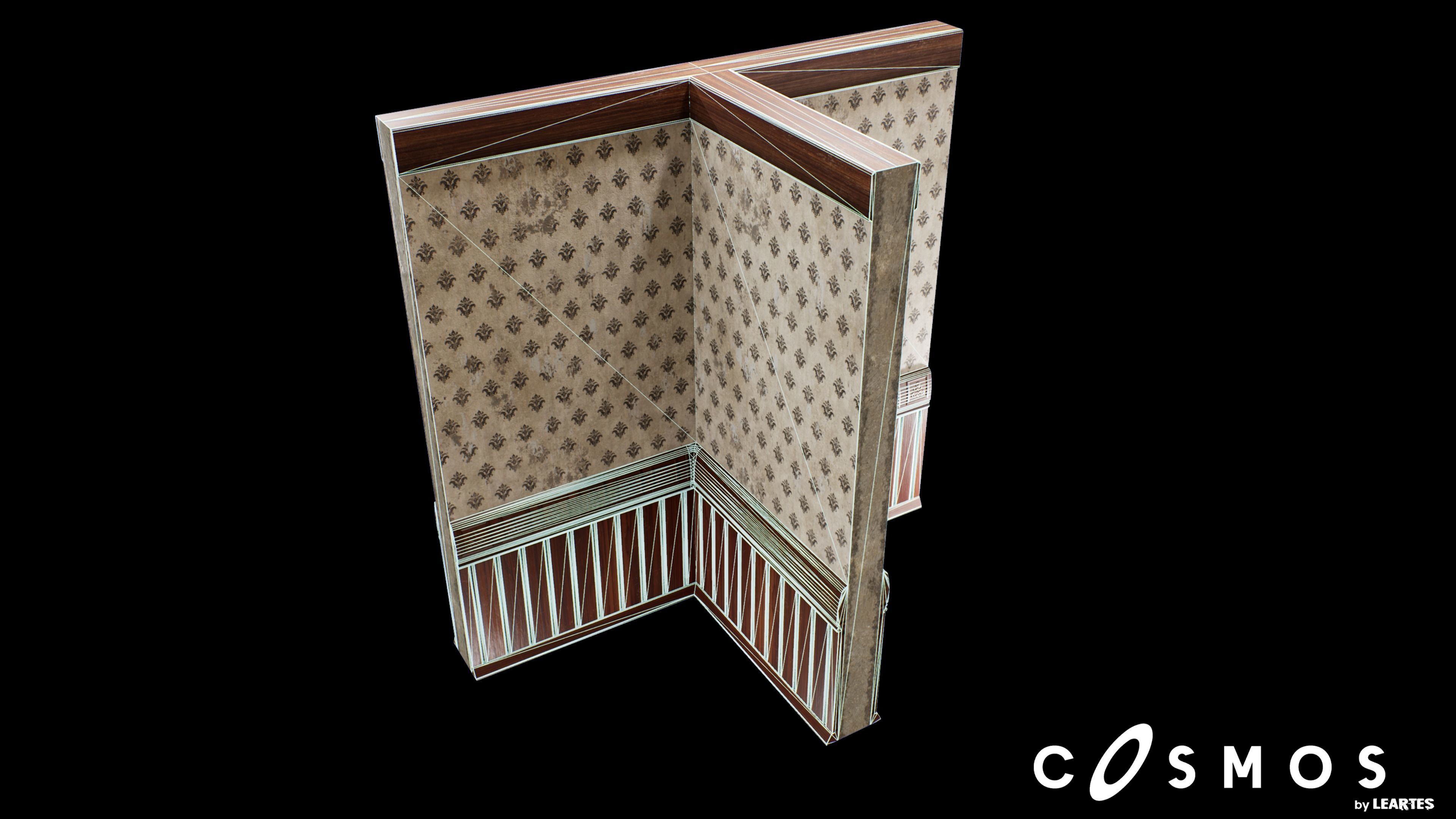 Vintage Module Interior T Low-poly 3D model_4