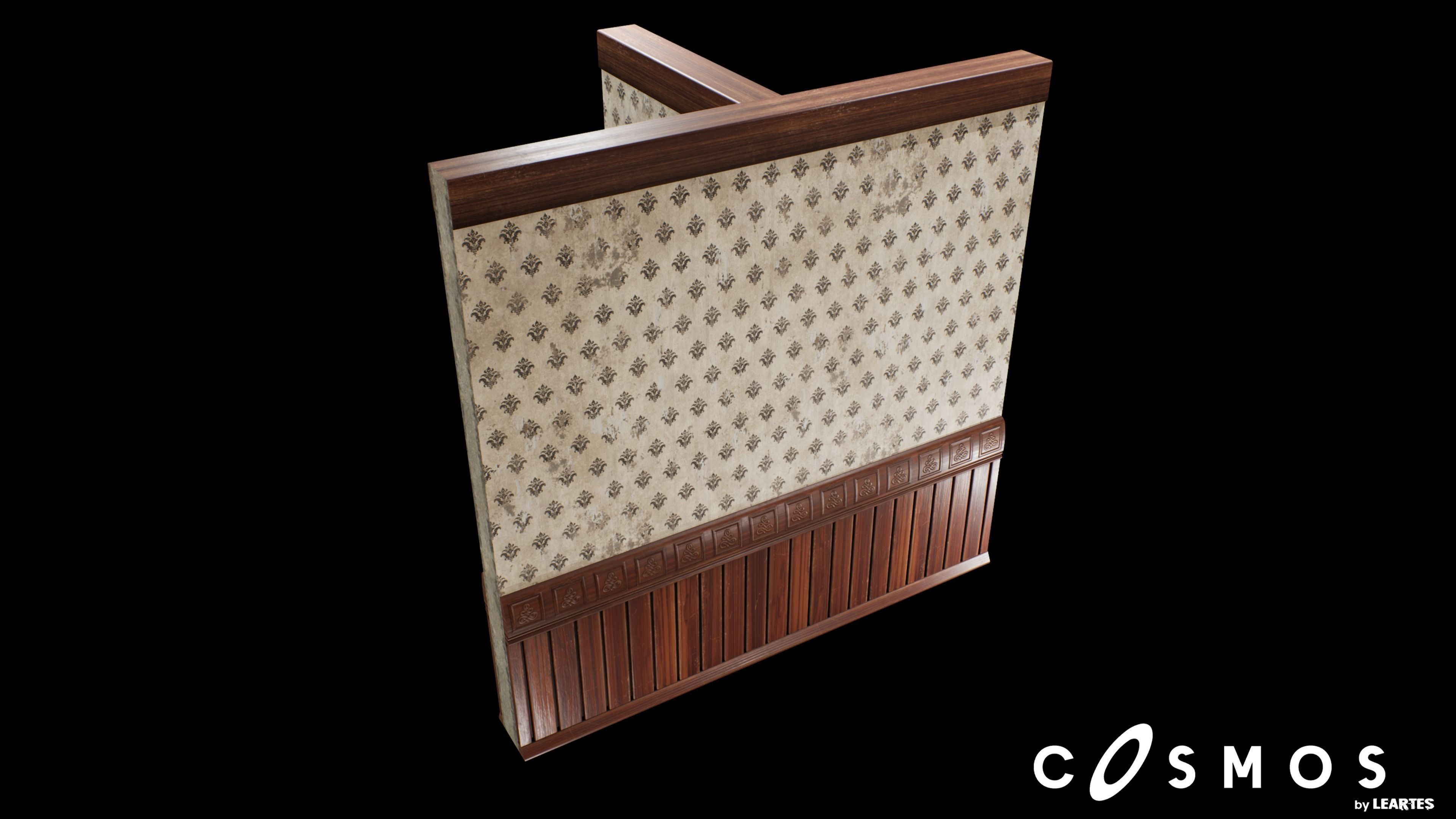 Vintage Module Interior T Low-poly 3D model_2