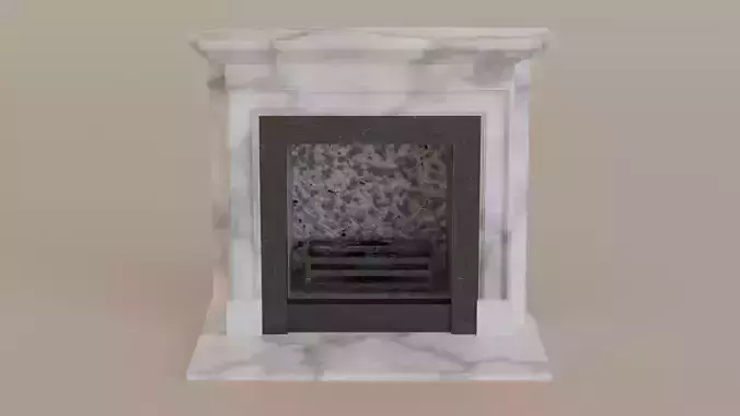 Marble Fireplace 3D model
