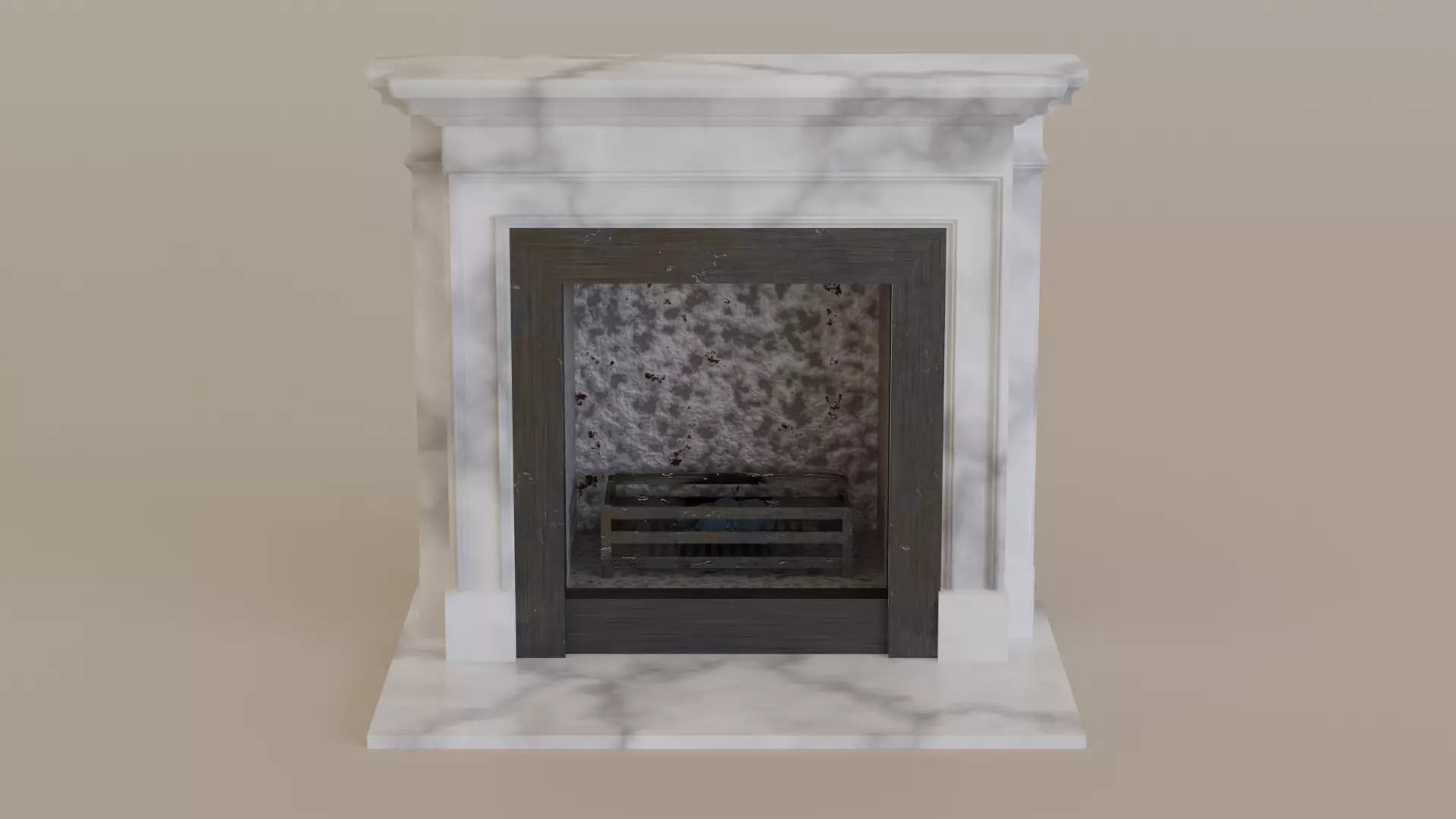 Marble Fireplace 3D model_0