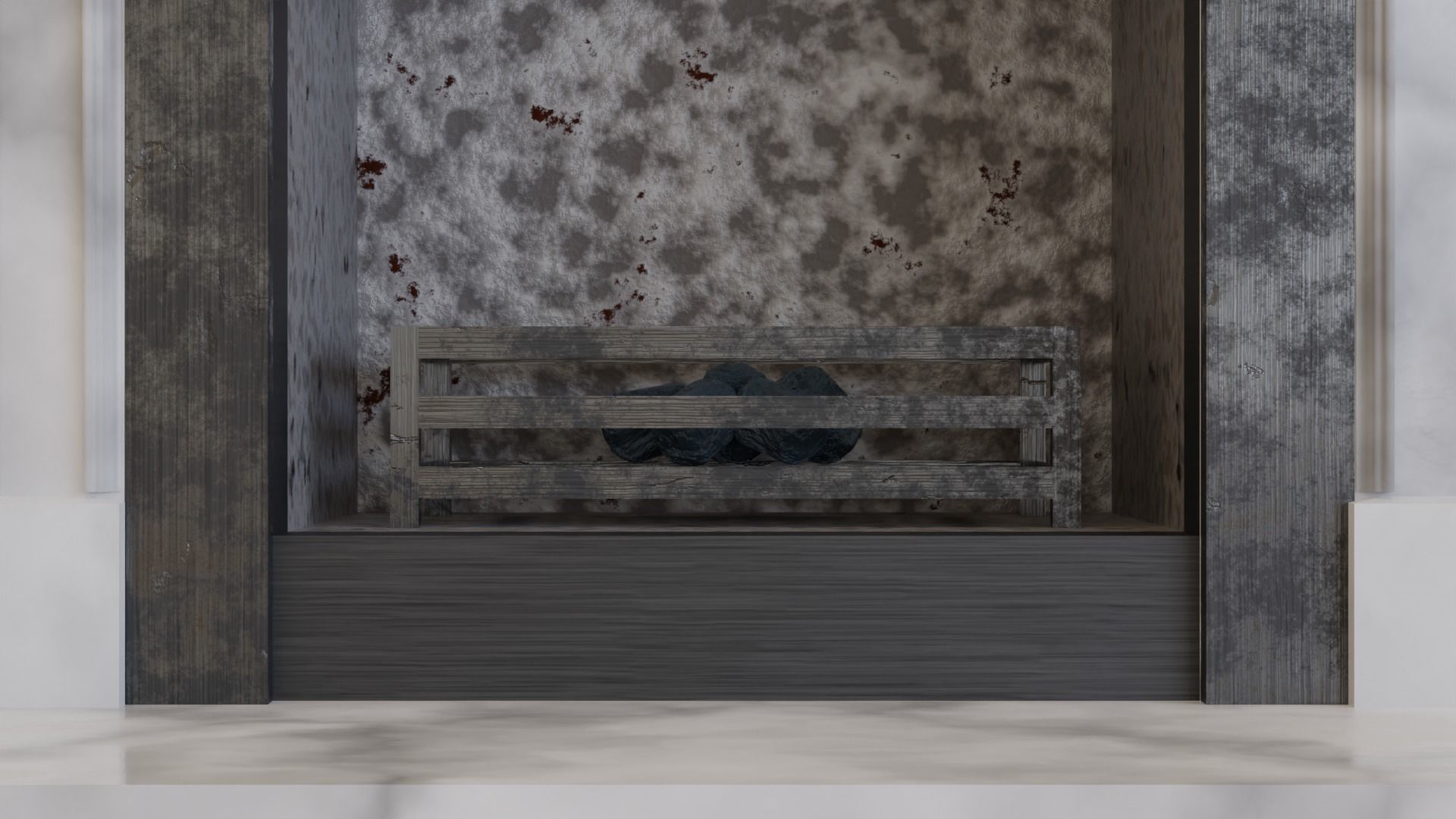 Marble Fireplace 3D model_12