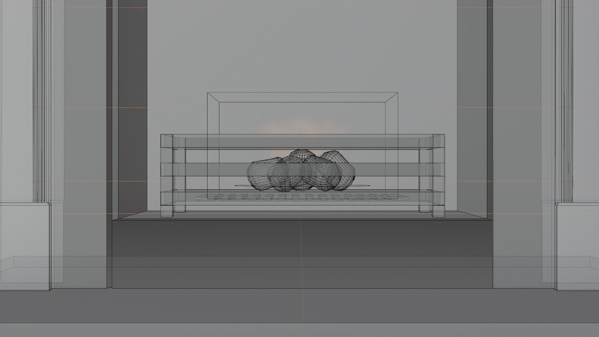 Marble Fireplace 3D model_22