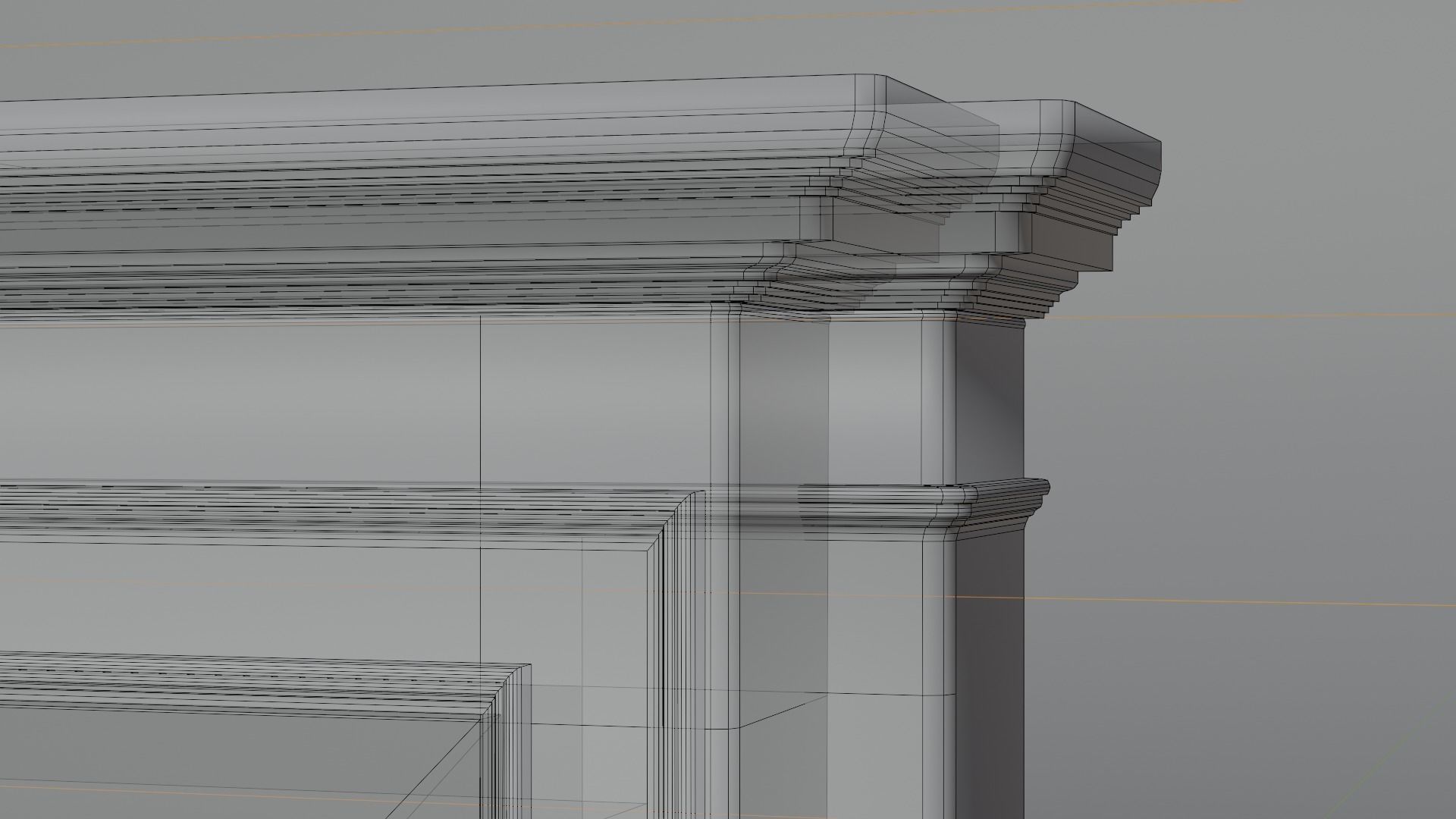 Marble Fireplace 3D model_20