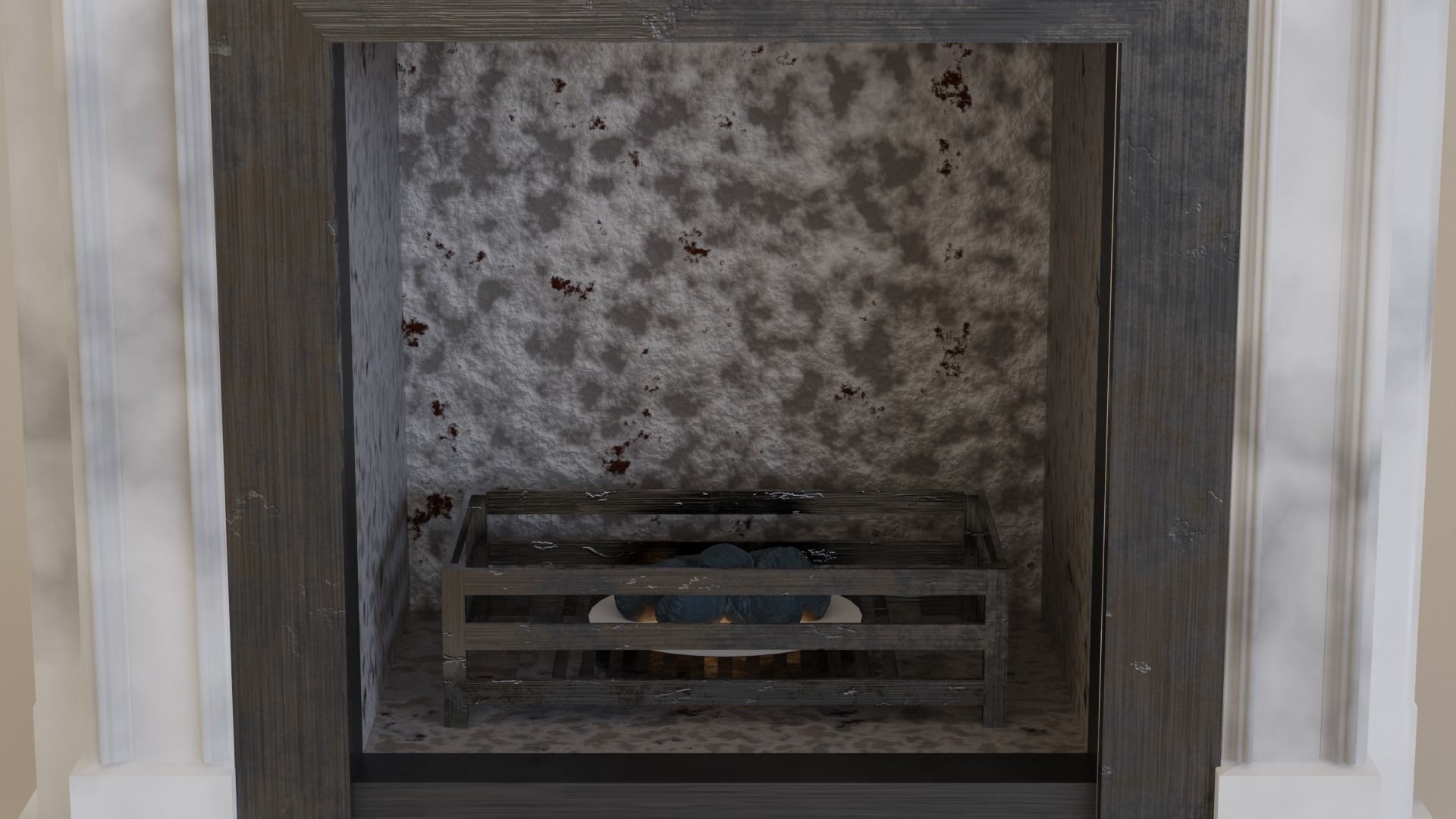 Marble Fireplace 3D model_1