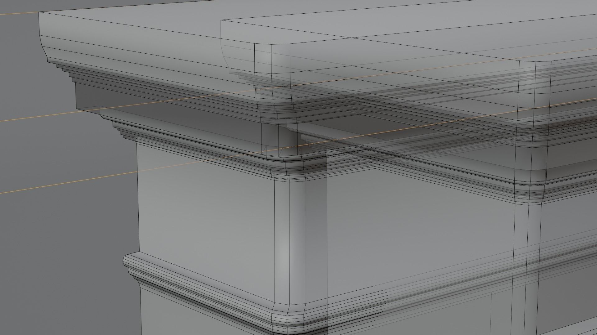 Marble Fireplace 3D model_21