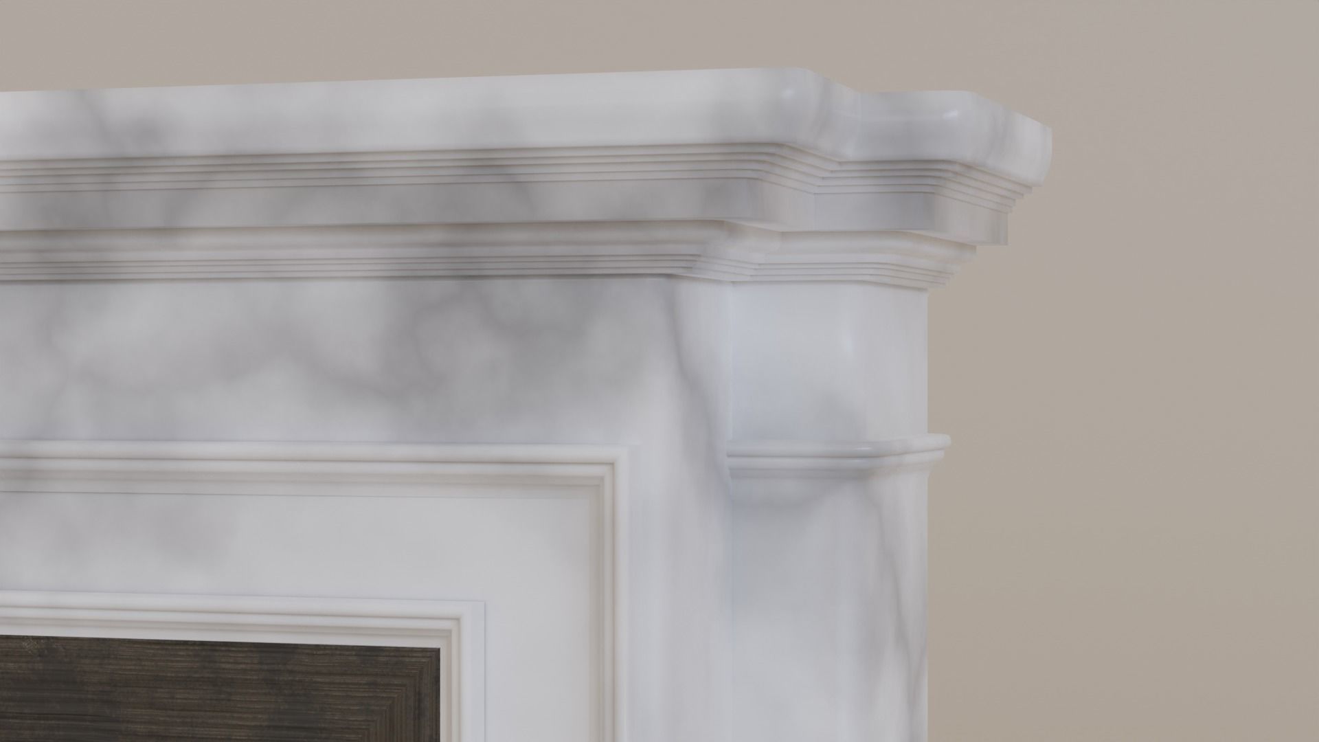Marble Fireplace 3D model_10