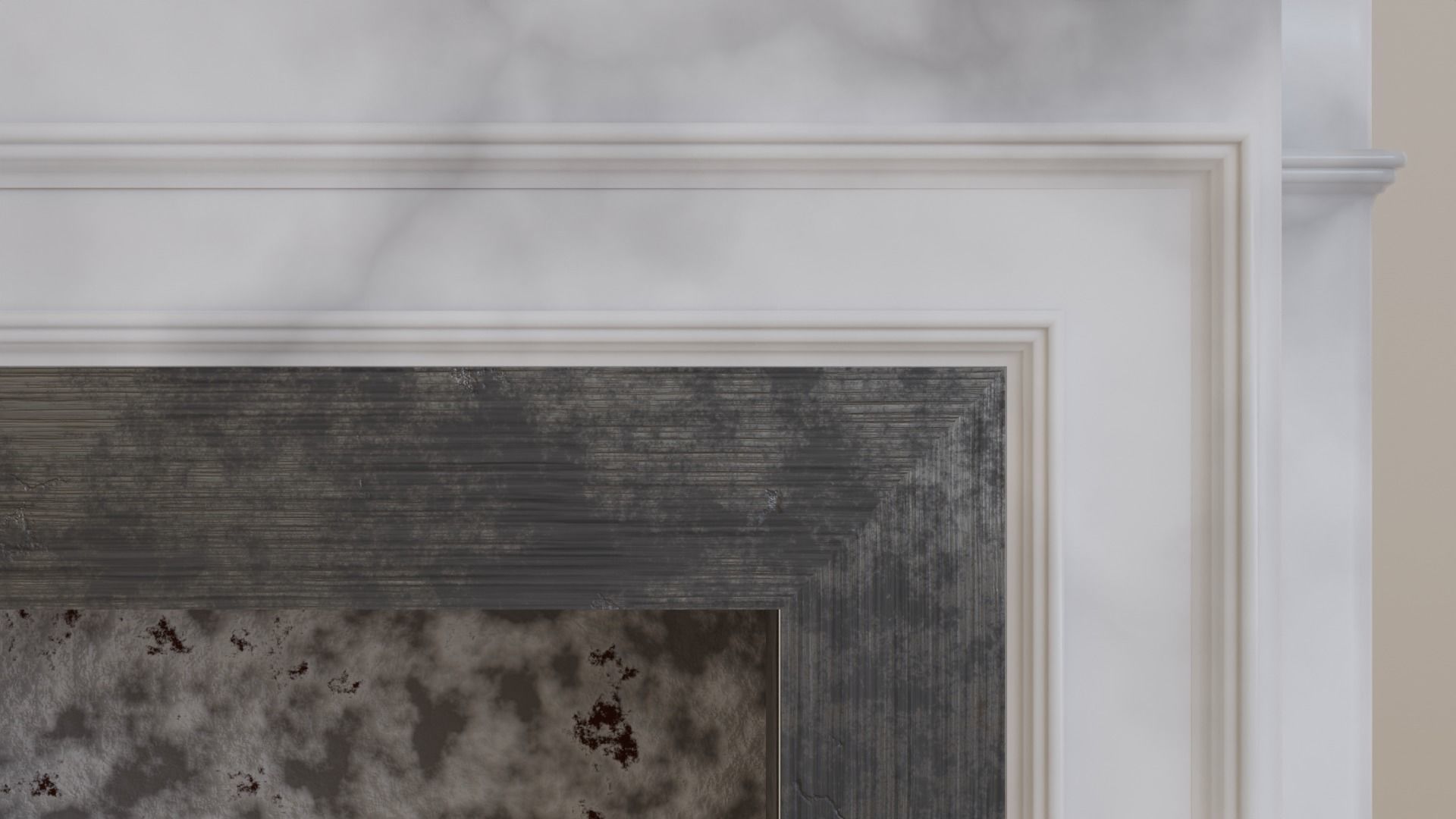 Marble Fireplace 3D model_9