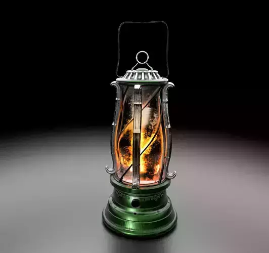 Old Lantern PBR 3D model