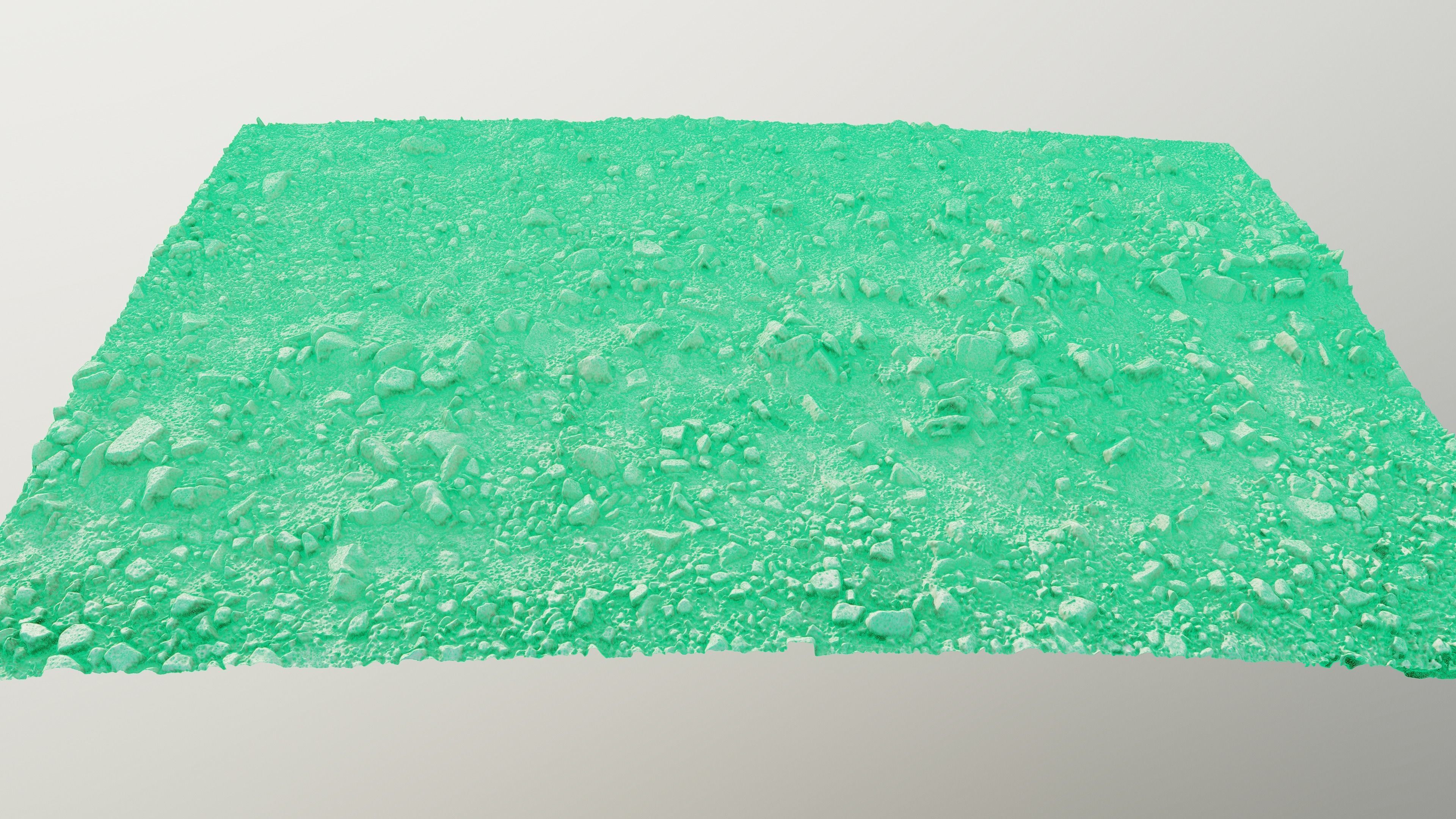 Pebble soil photoscanned 3D model_2