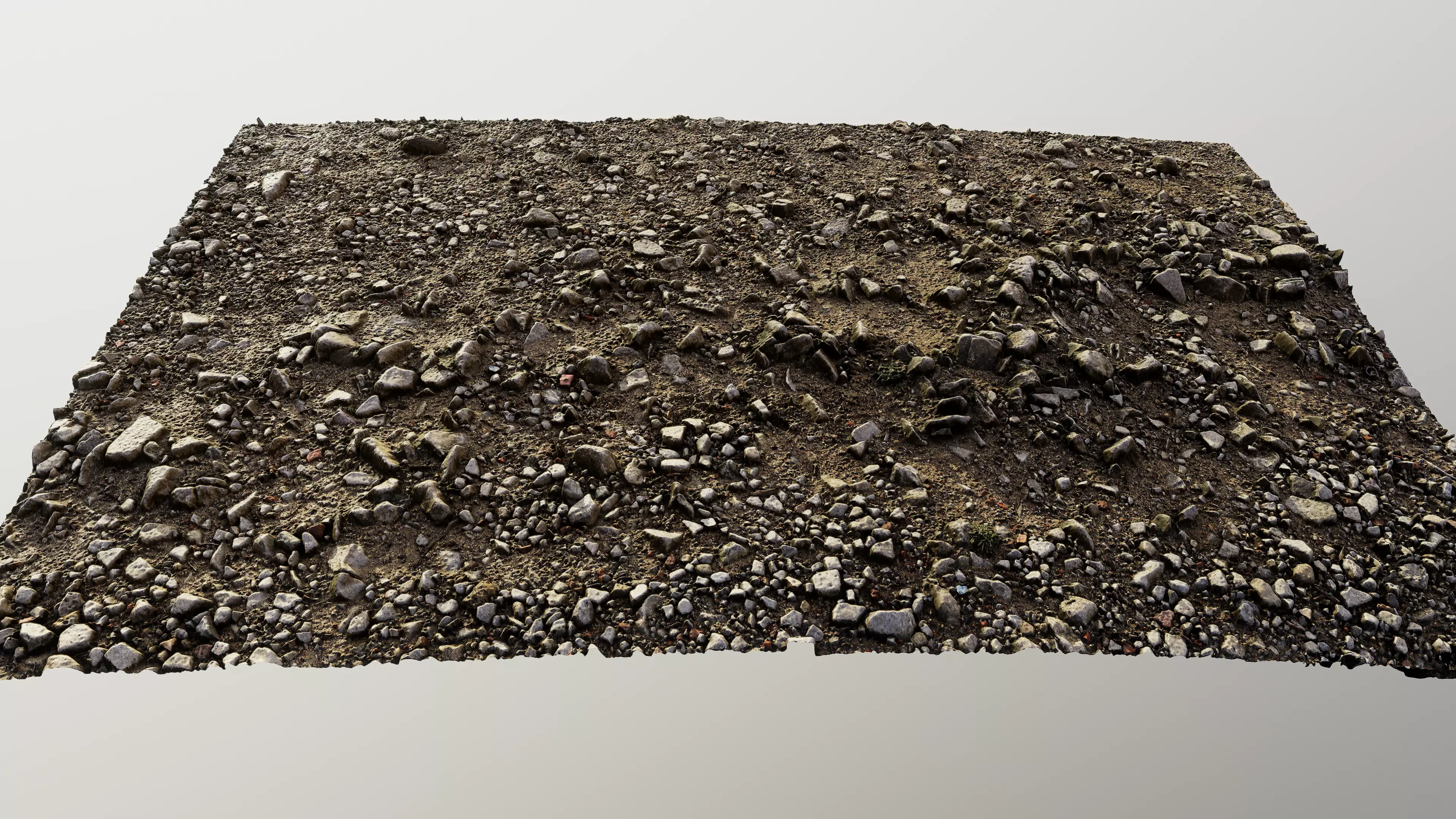 Pebble soil photoscanned 3D model_0