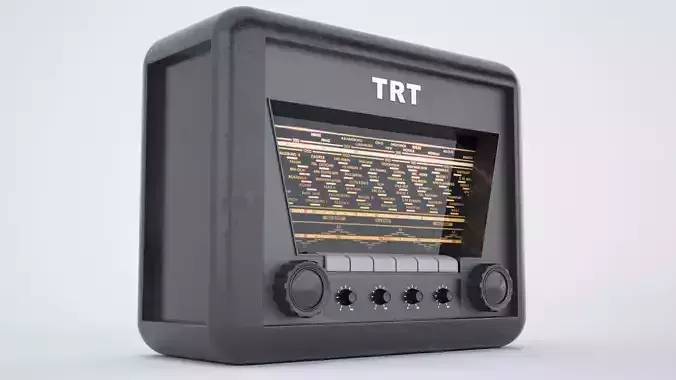 Vintage TRT Radio Device - 3D model  Game Ready  Low Poly