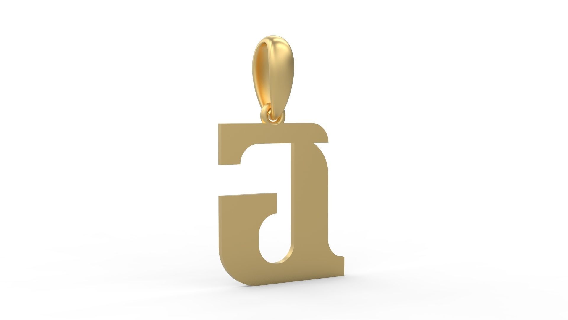 Initial Letters Pendant Cempaka Reguler G 3D print model_3