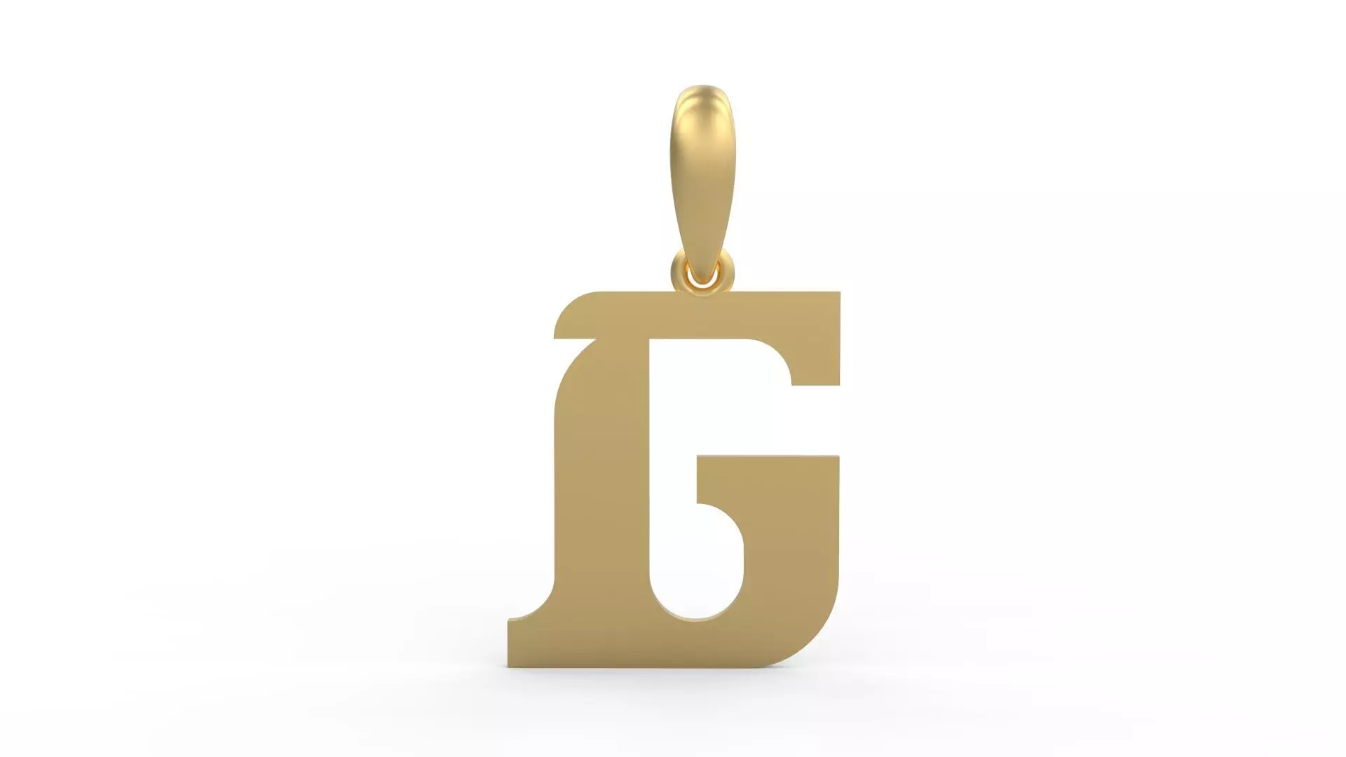 Initial Letters Pendant Cempaka Reguler G 3D print model_0