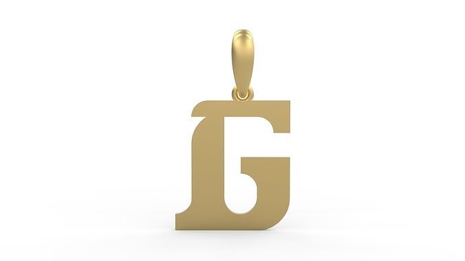 Initial Letters Pendant Cempaka Reguler G 3D print model
