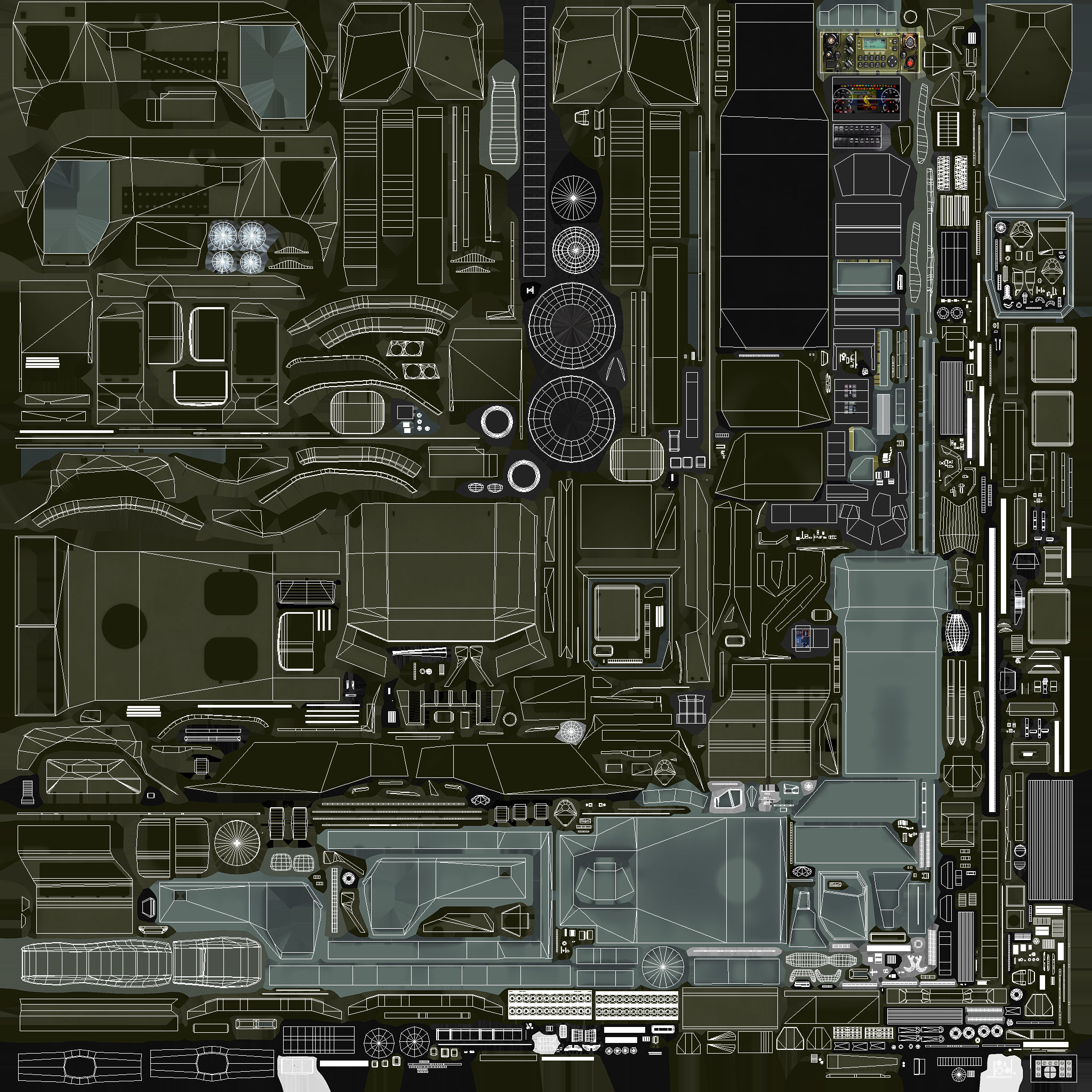 Typhoon VDV K-4386 Green Low-poly 3D model_17