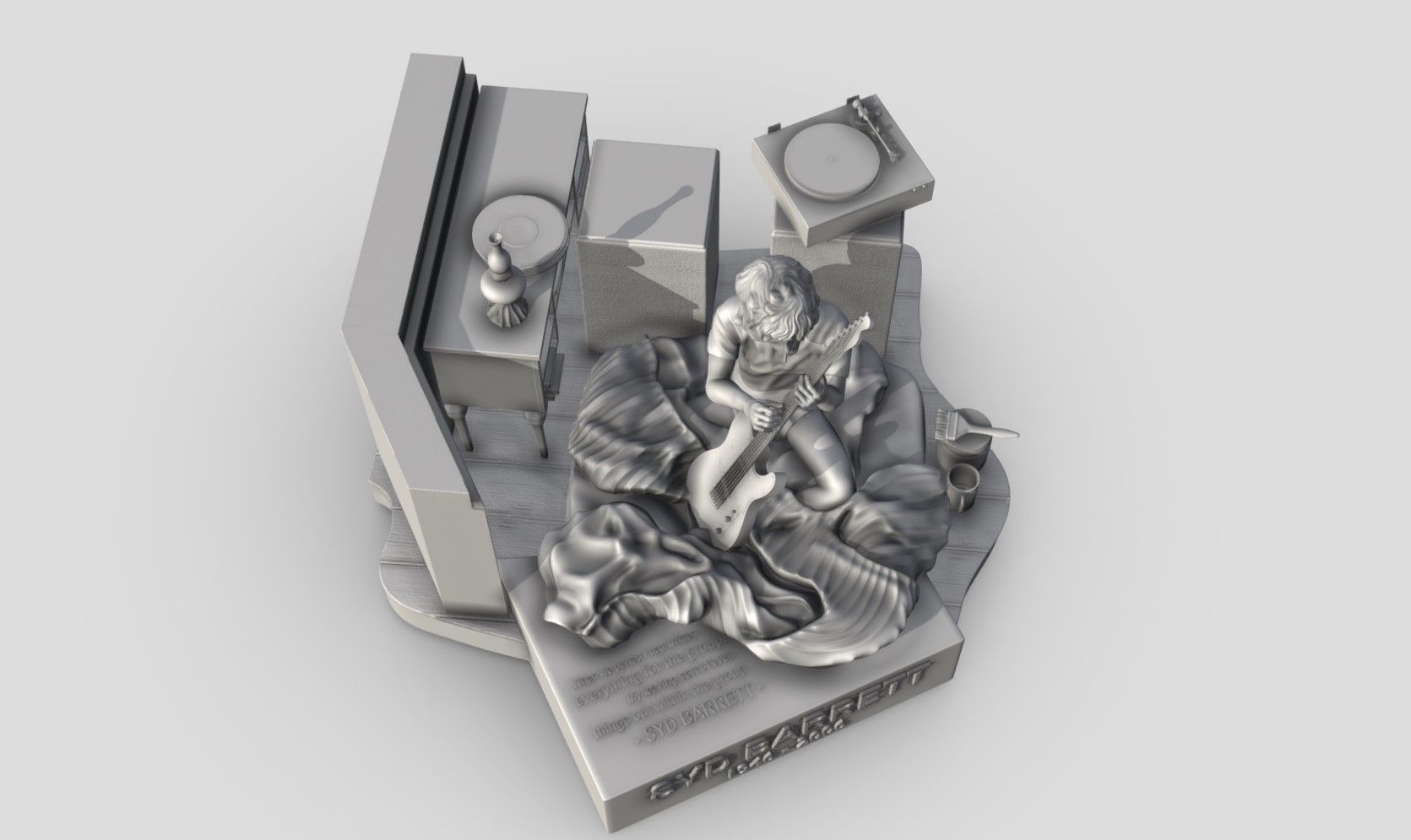 Syd Barrett - Pink Floyd - Stars 3Dprinting 3D print model_9