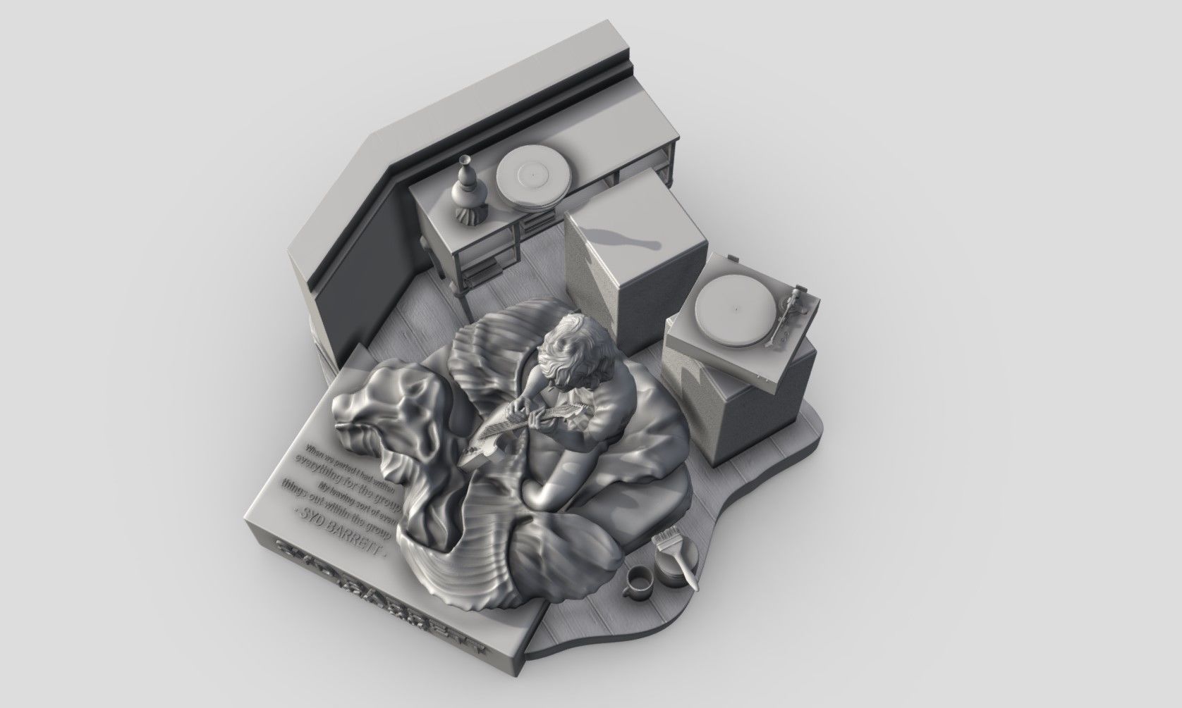 Syd Barrett - Pink Floyd - Stars 3Dprinting 3D print model_10