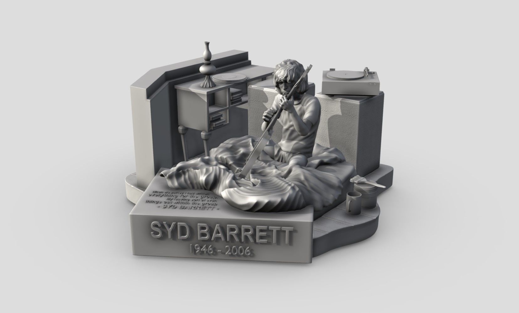 Syd Barrett - Pink Floyd - Stars 3Dprinting 3D print model_16