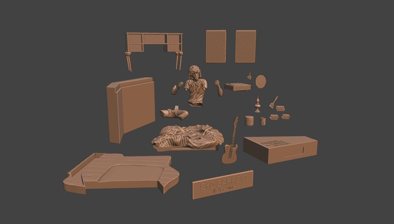 Syd Barrett - Pink Floyd - Stars 3Dprinting 3D print model_1