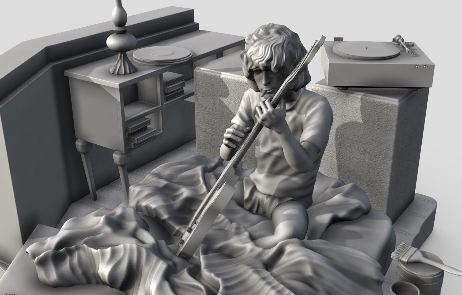 Syd Barrett - Pink Floyd - Stars 3Dprinting 3D print model_2