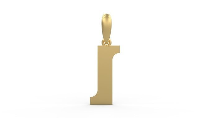 Initial Letters Pendant Cempaka Reguler I 3D print model