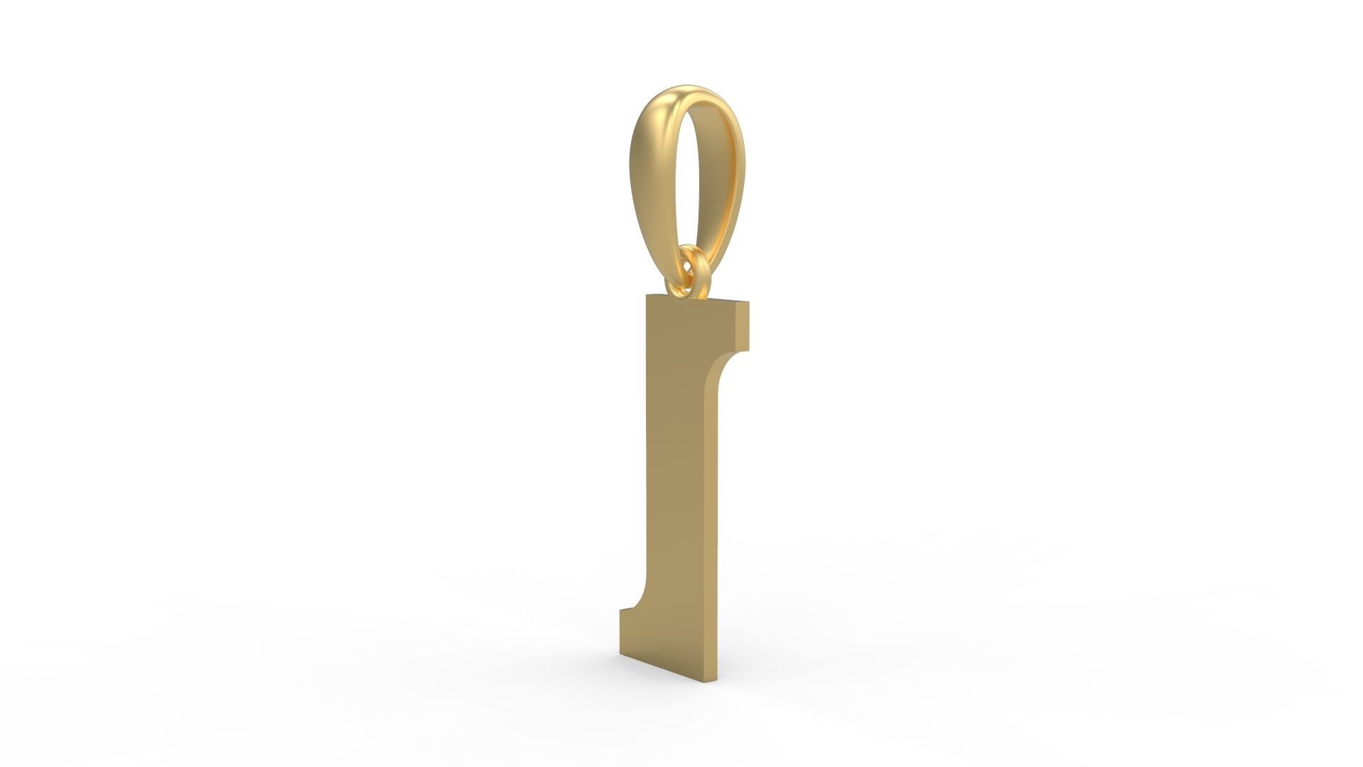 Initial Letters Pendant Cempaka Reguler I 3D print model_1